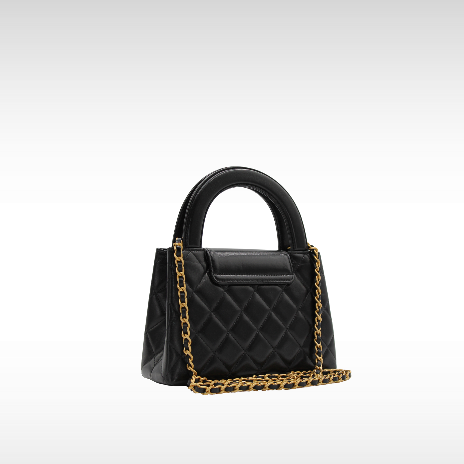 Shopping Bag Mini Calf Black Handbag