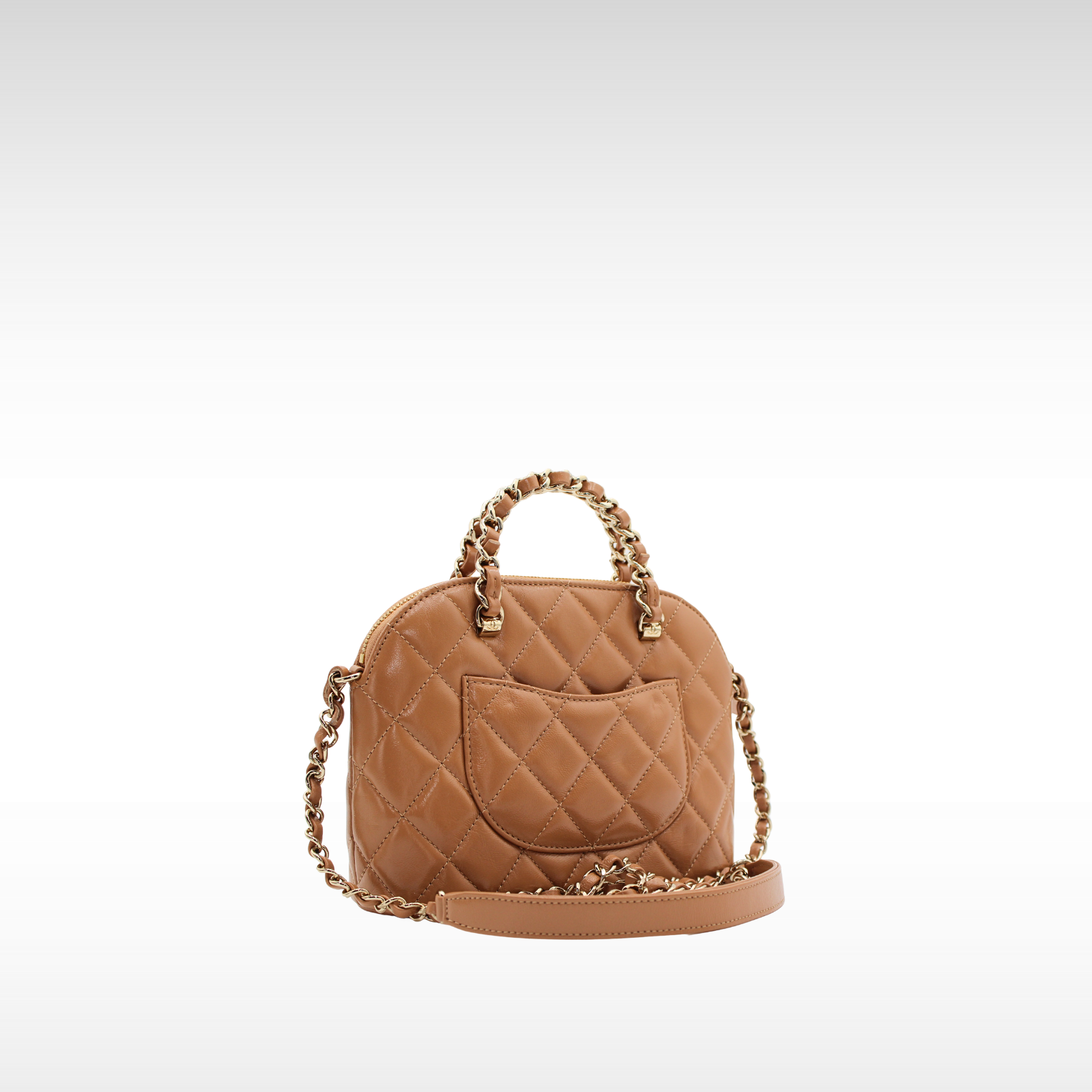 Matelasse Lamb Brown Handbag