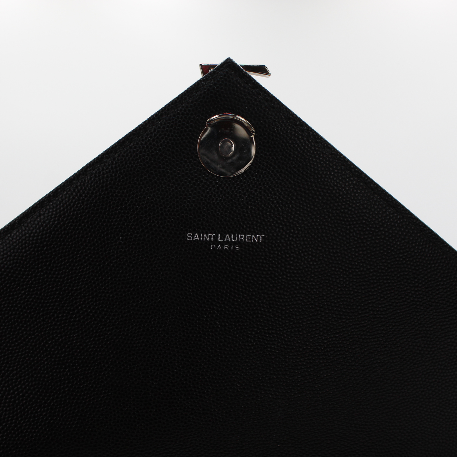 Envelope Large Calf Black Shoulder Bag