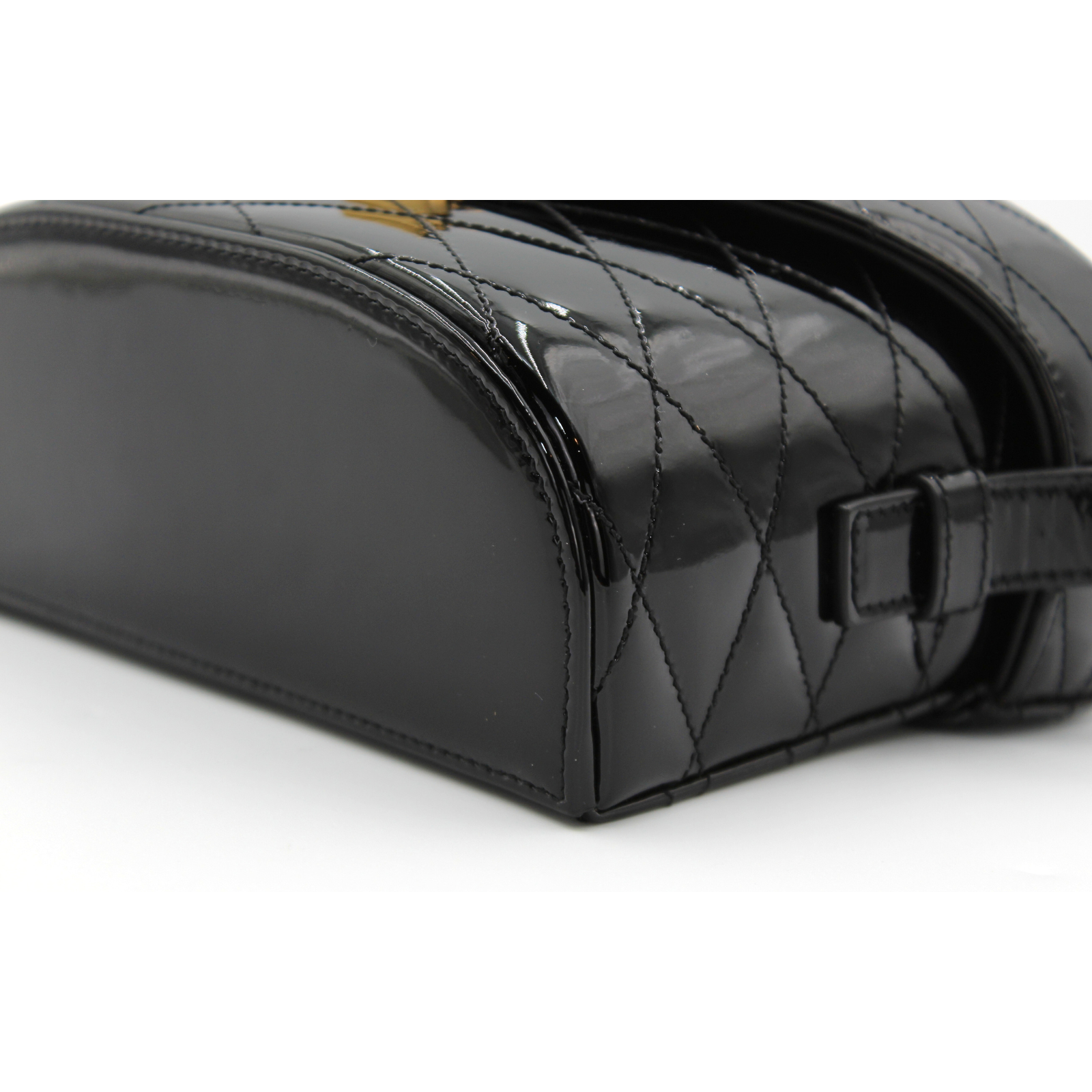 Jun Box Enamel Black Shoulder Bag