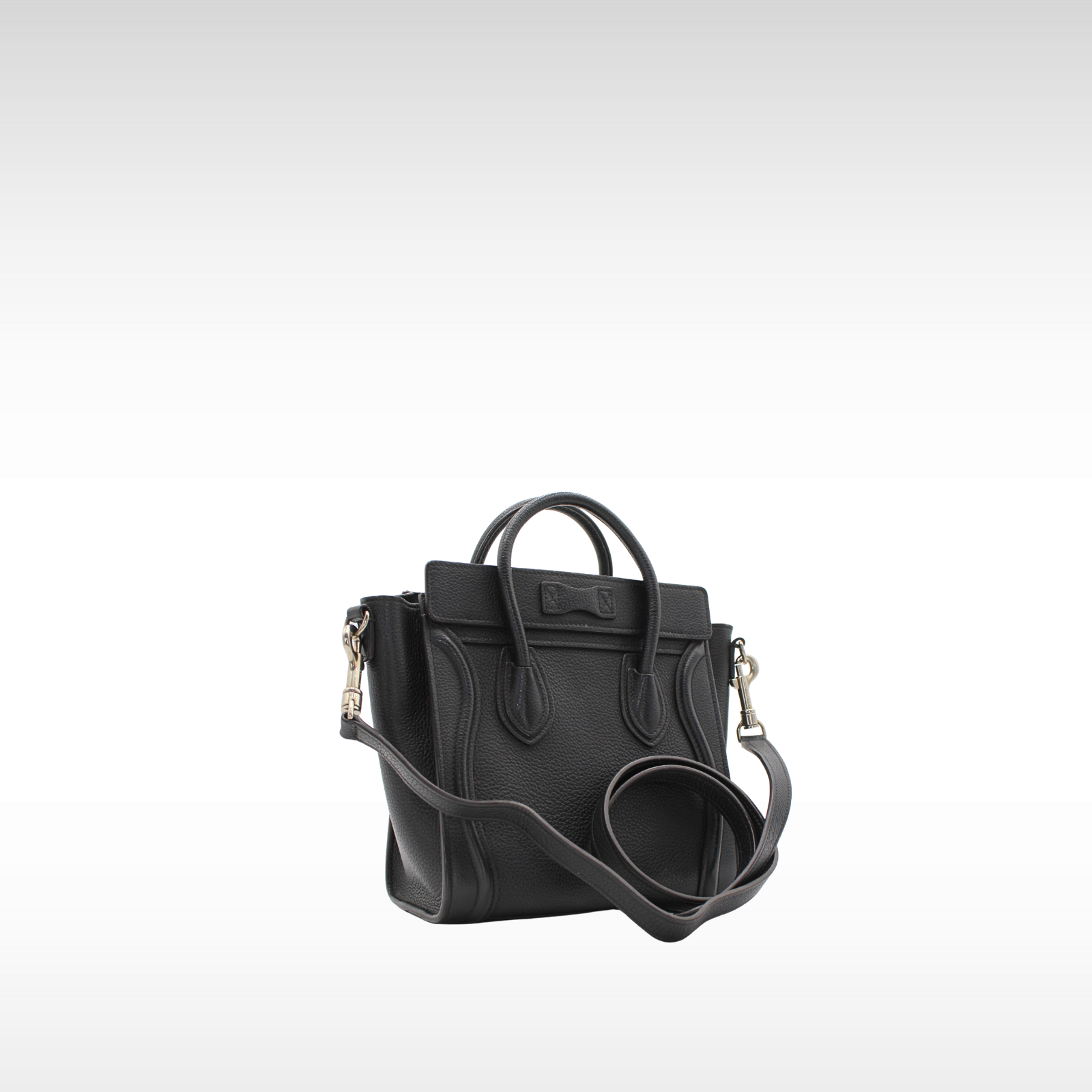 Luggage Nano Calf Black Handbag