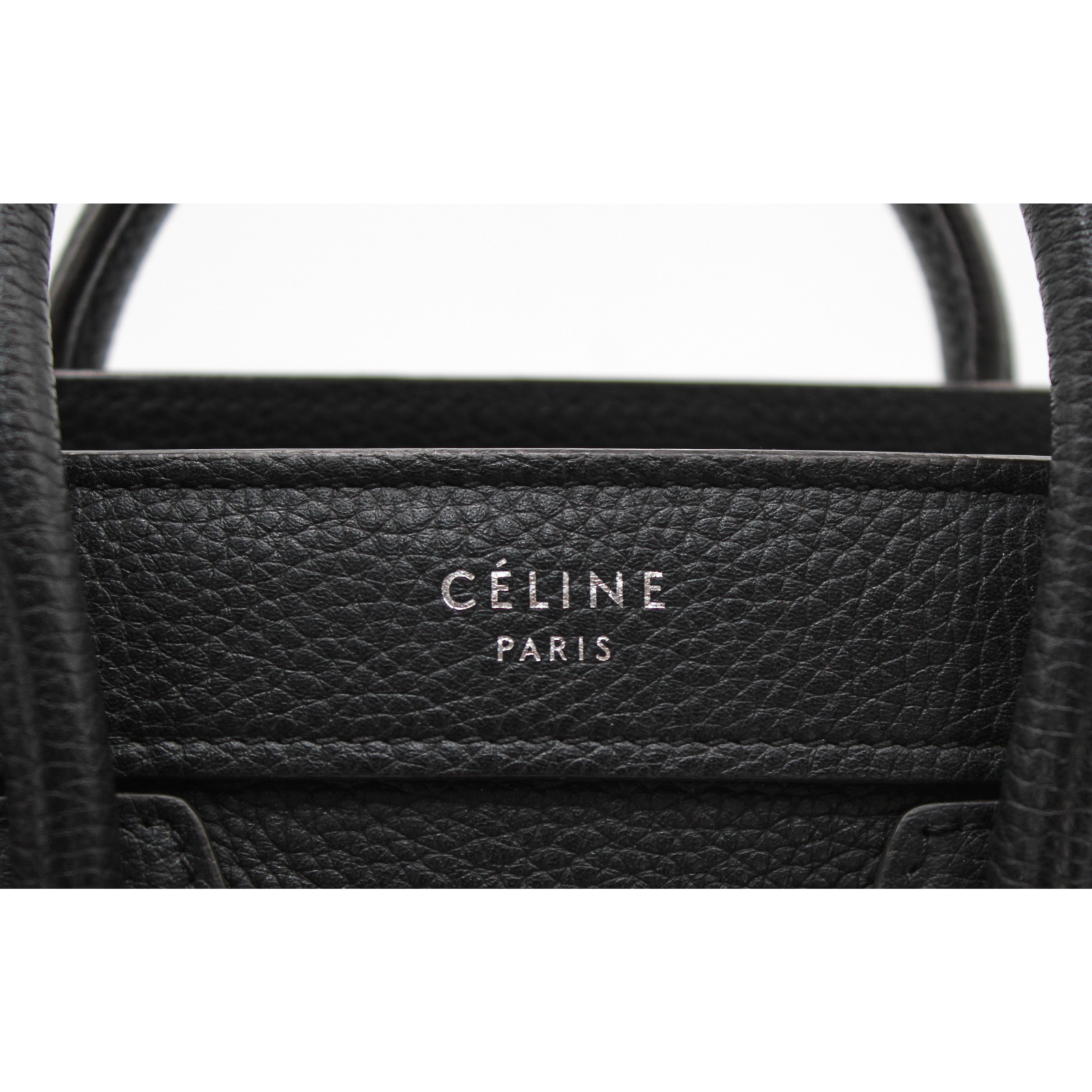 Luggage Nano Calf Black Handbag