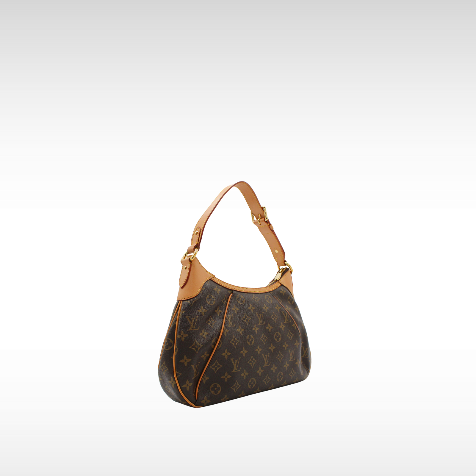 Thames GM Monogram Coated Canvas Marron Shoulder Bag