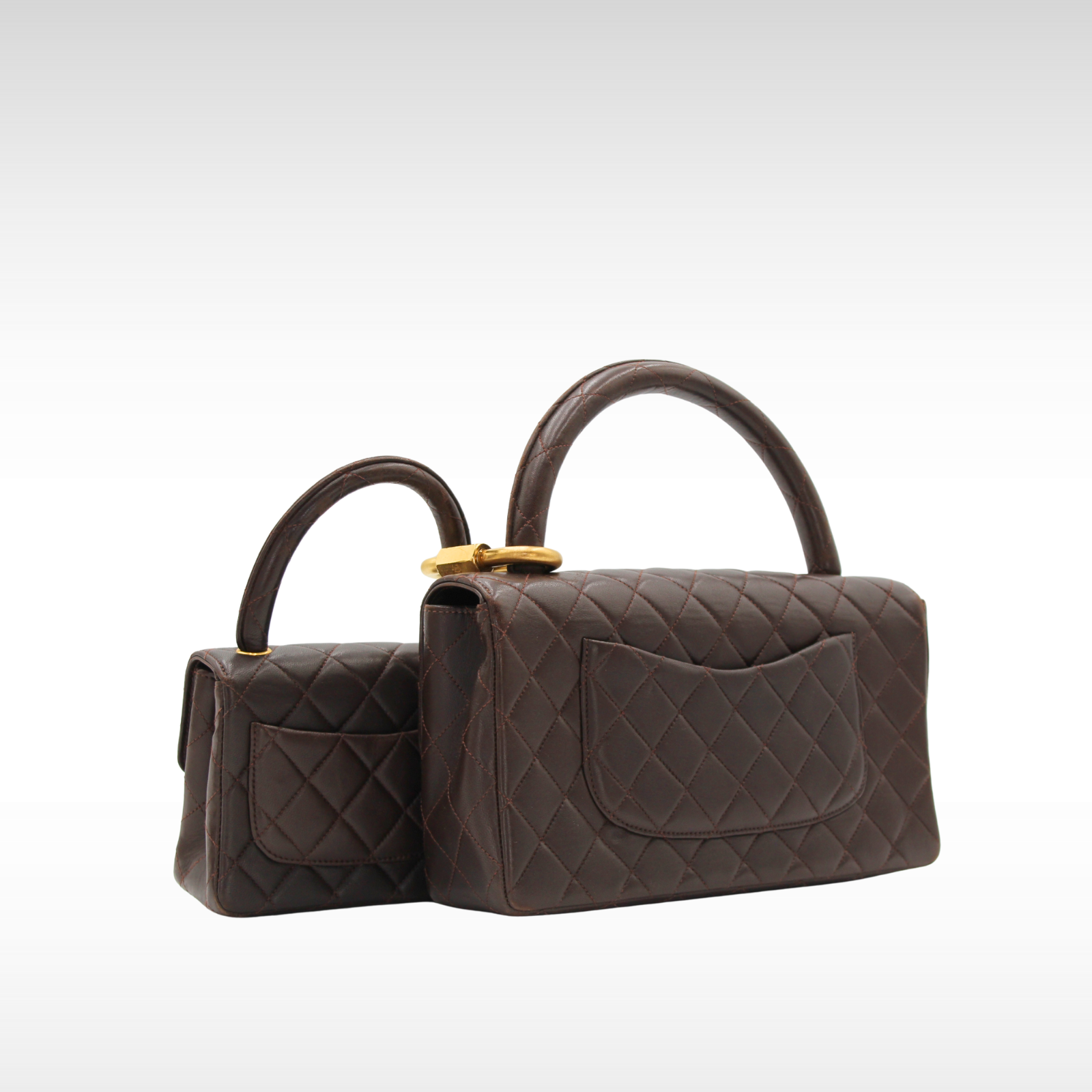 Matelasse Parent and Child Lamb Handbag