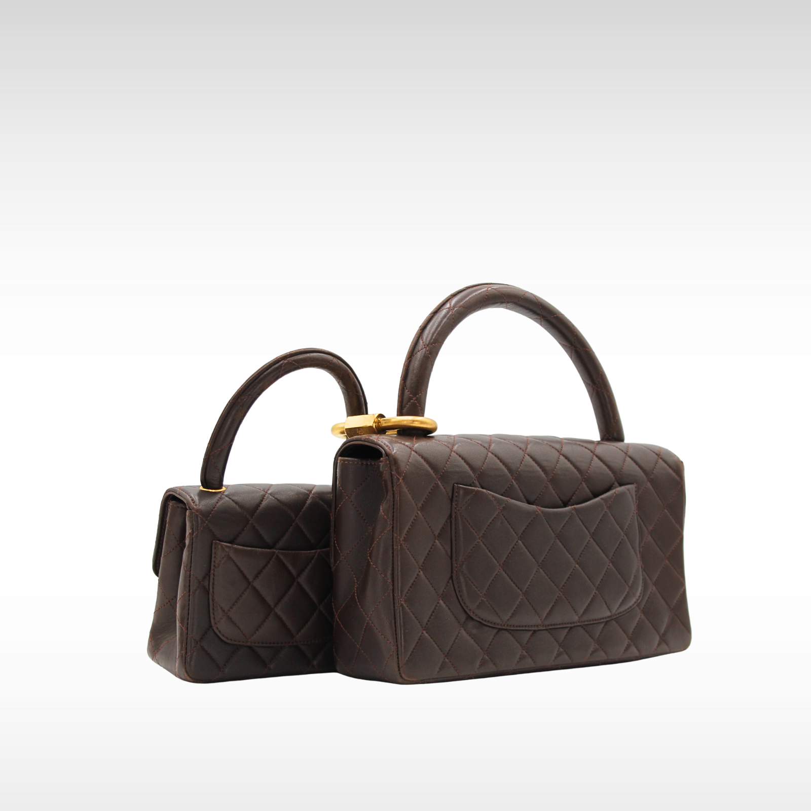 Matelasse Parent and Child Lamb Handbag