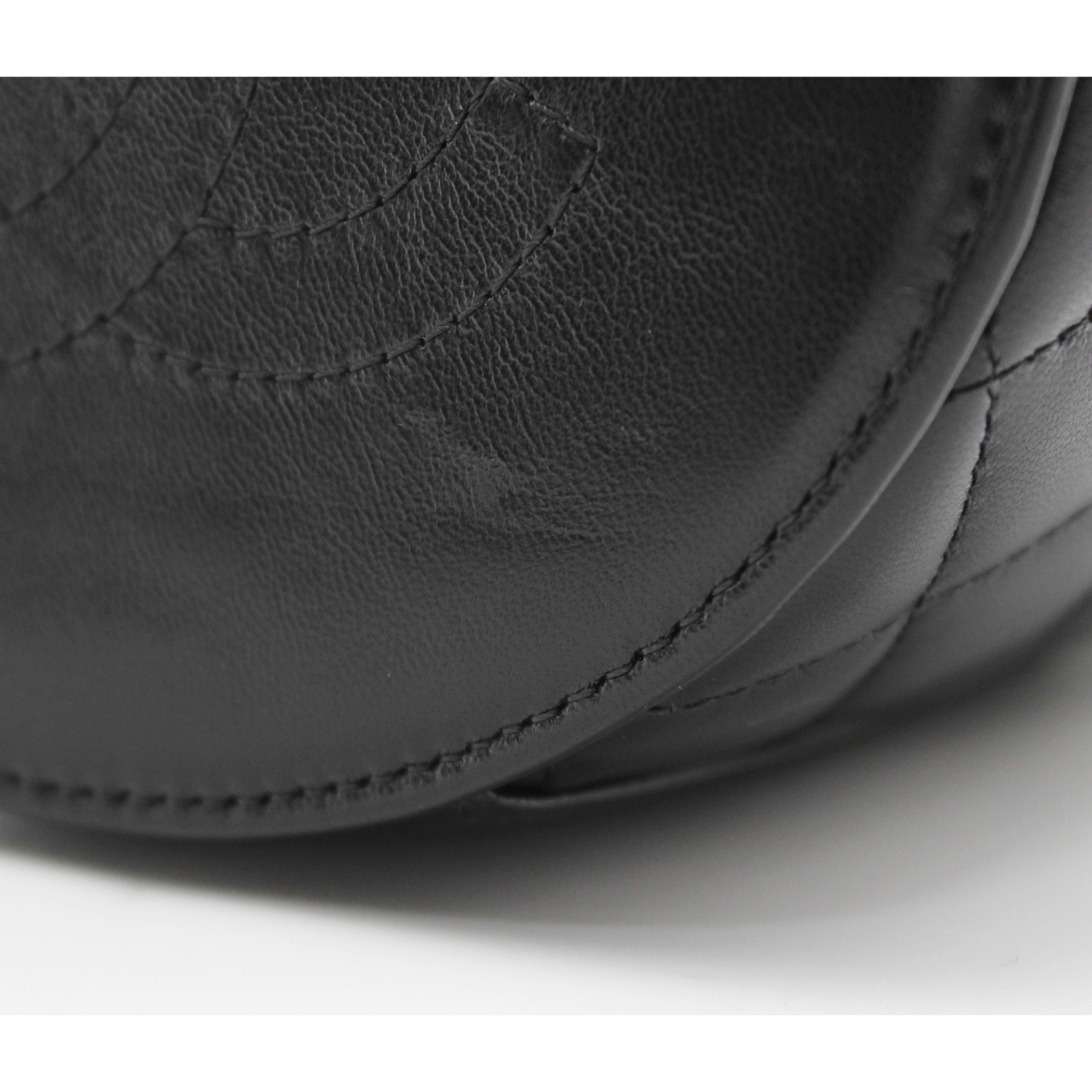 Matelasse Mini Lamb Black Vanity Bag