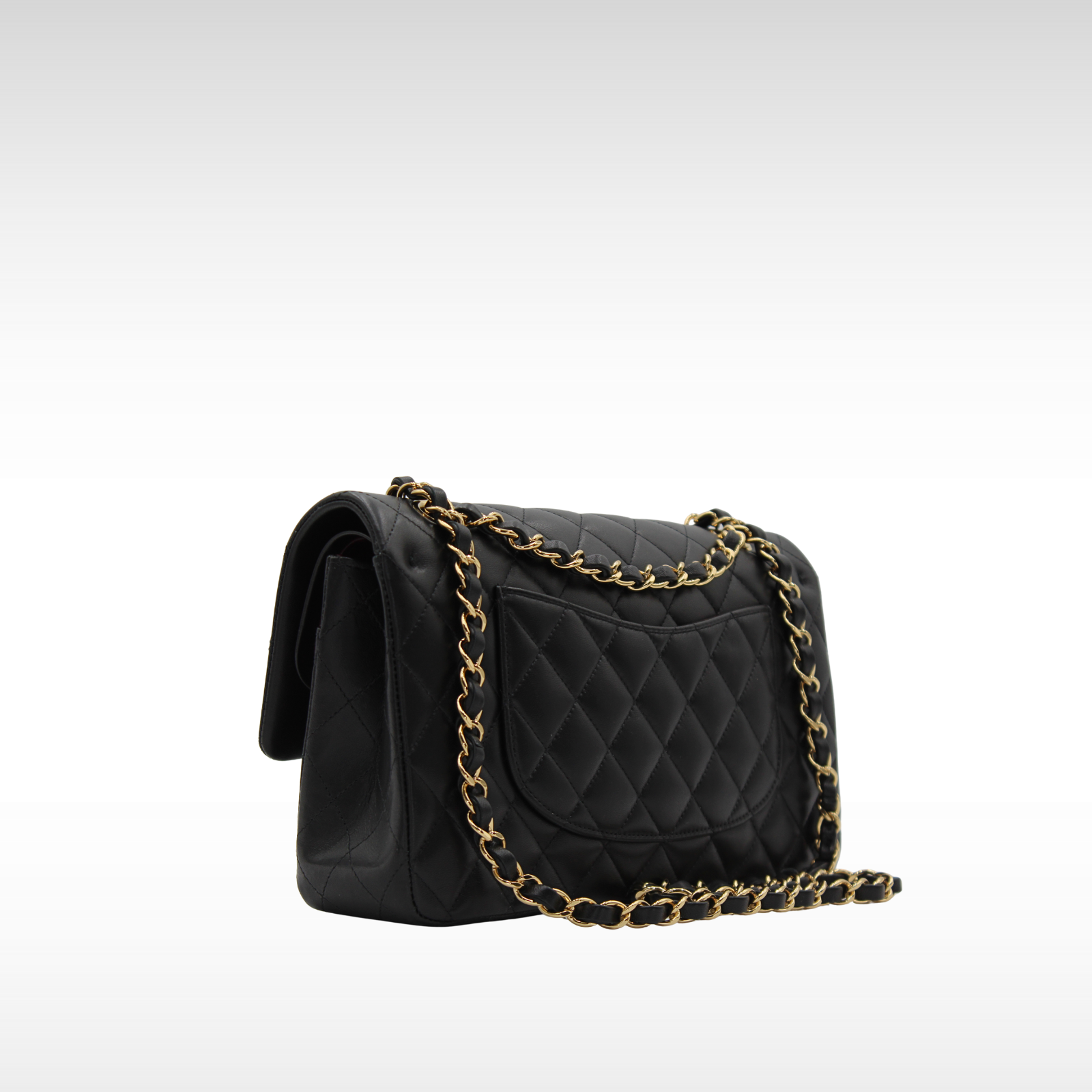 Classic Lamb Black Shoulder Bag