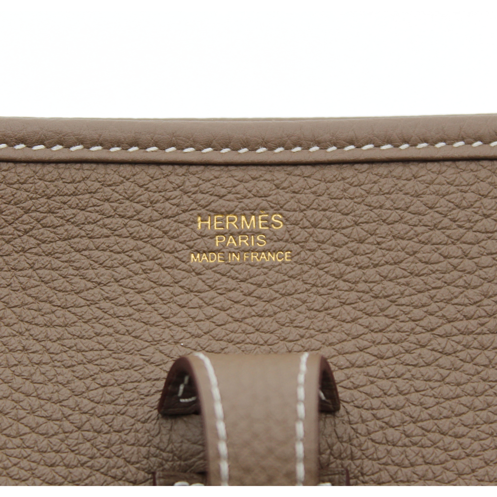Evelyne 3 PM Taurillon Clemence Etoupe Crossbody Bag