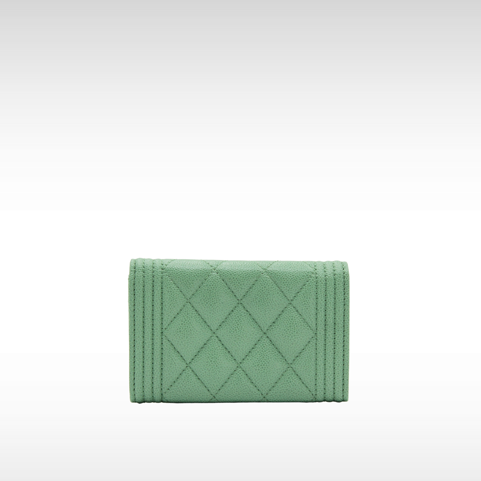 Boy Chanel Caviar Green Card Case