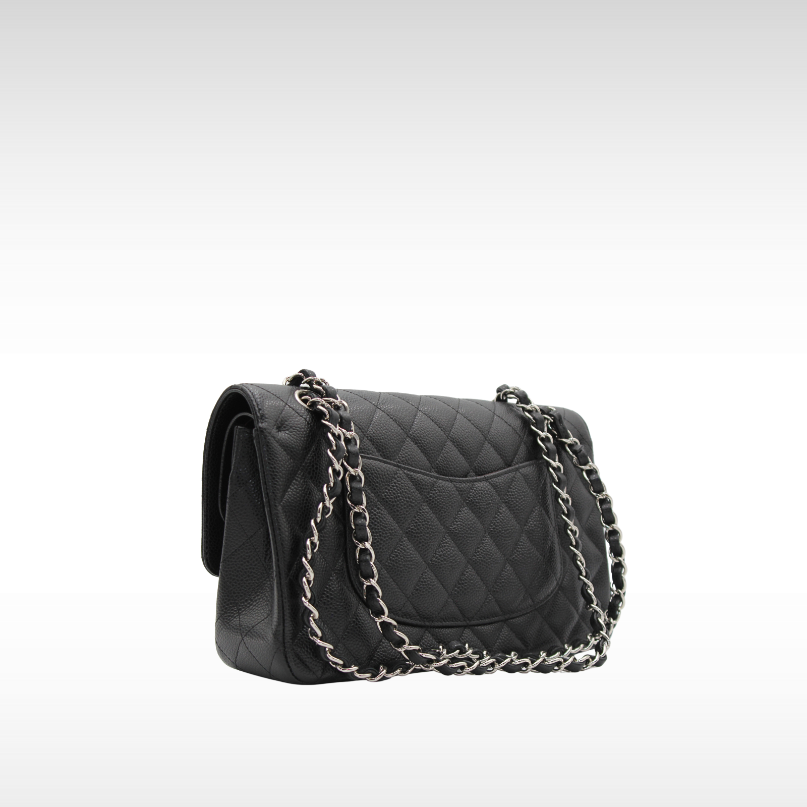 Classic Caviar Black Shoulder Bag