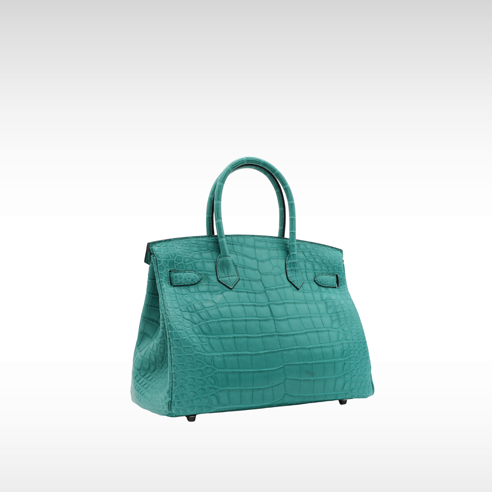 Birkin 30 Matte Alligator Blue Paon