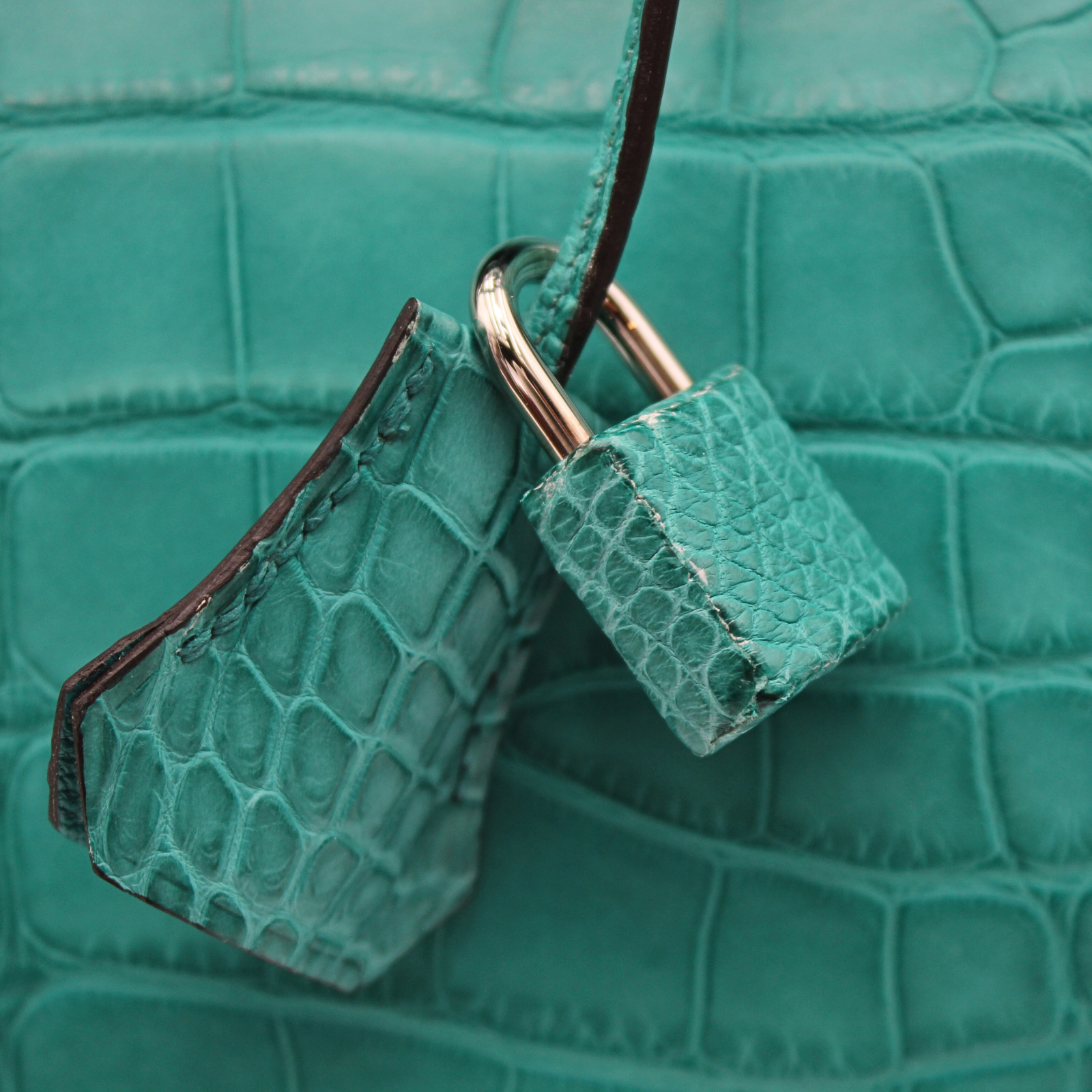 Birkin 30 Matte Alligator Blue Paon