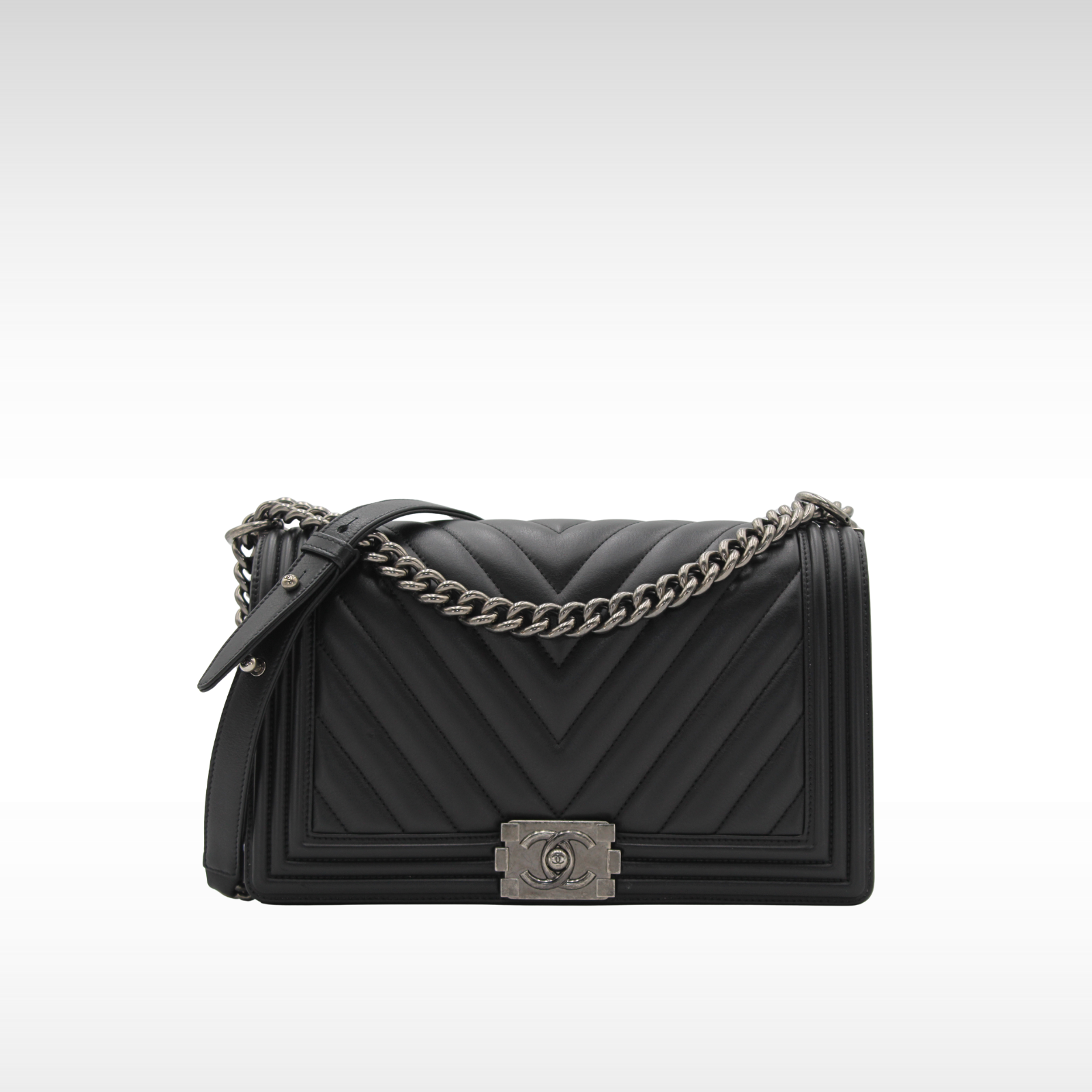 Boy Chanel Lamb Black Shoulder Bag