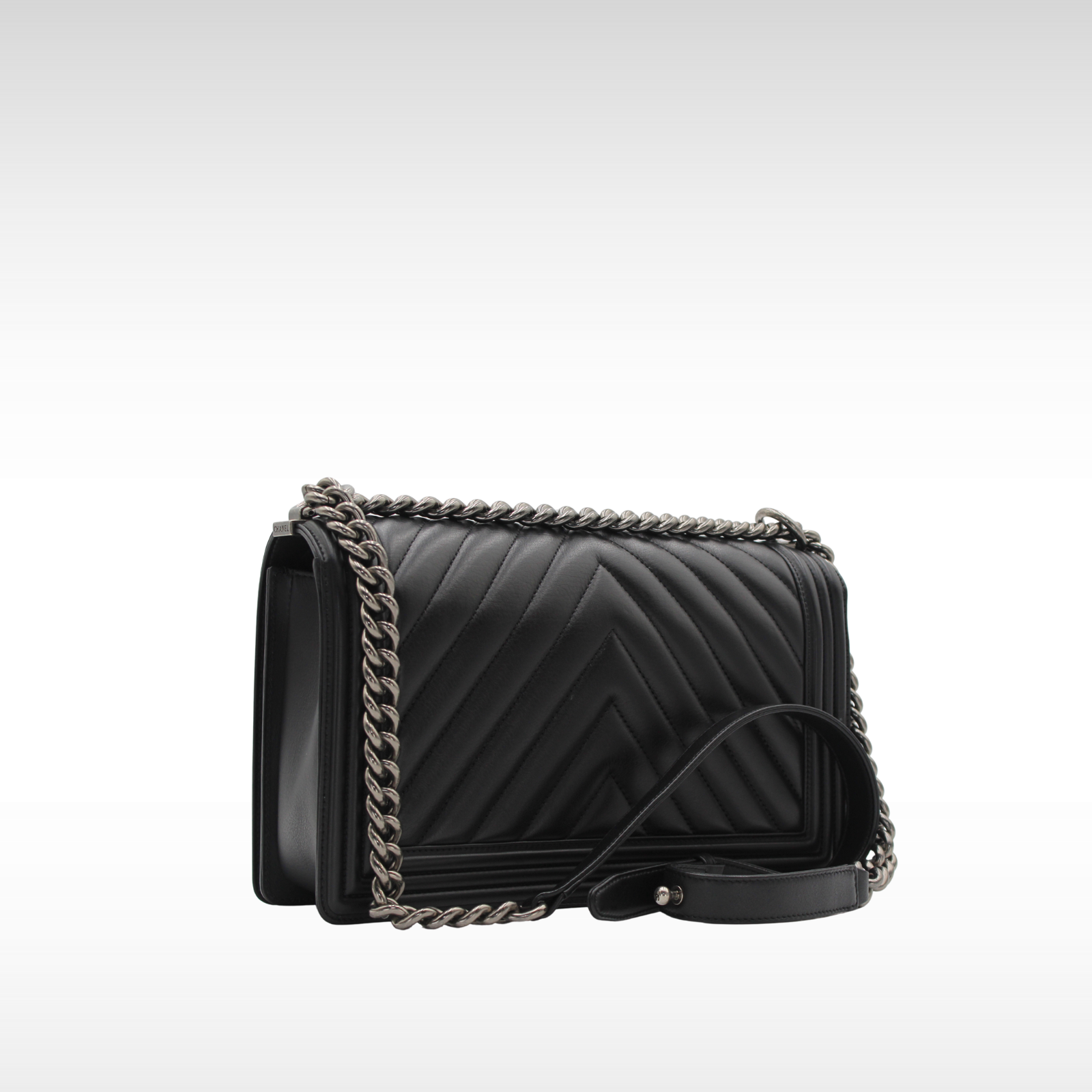 Boy Chanel Lamb Black Shoulder Bag