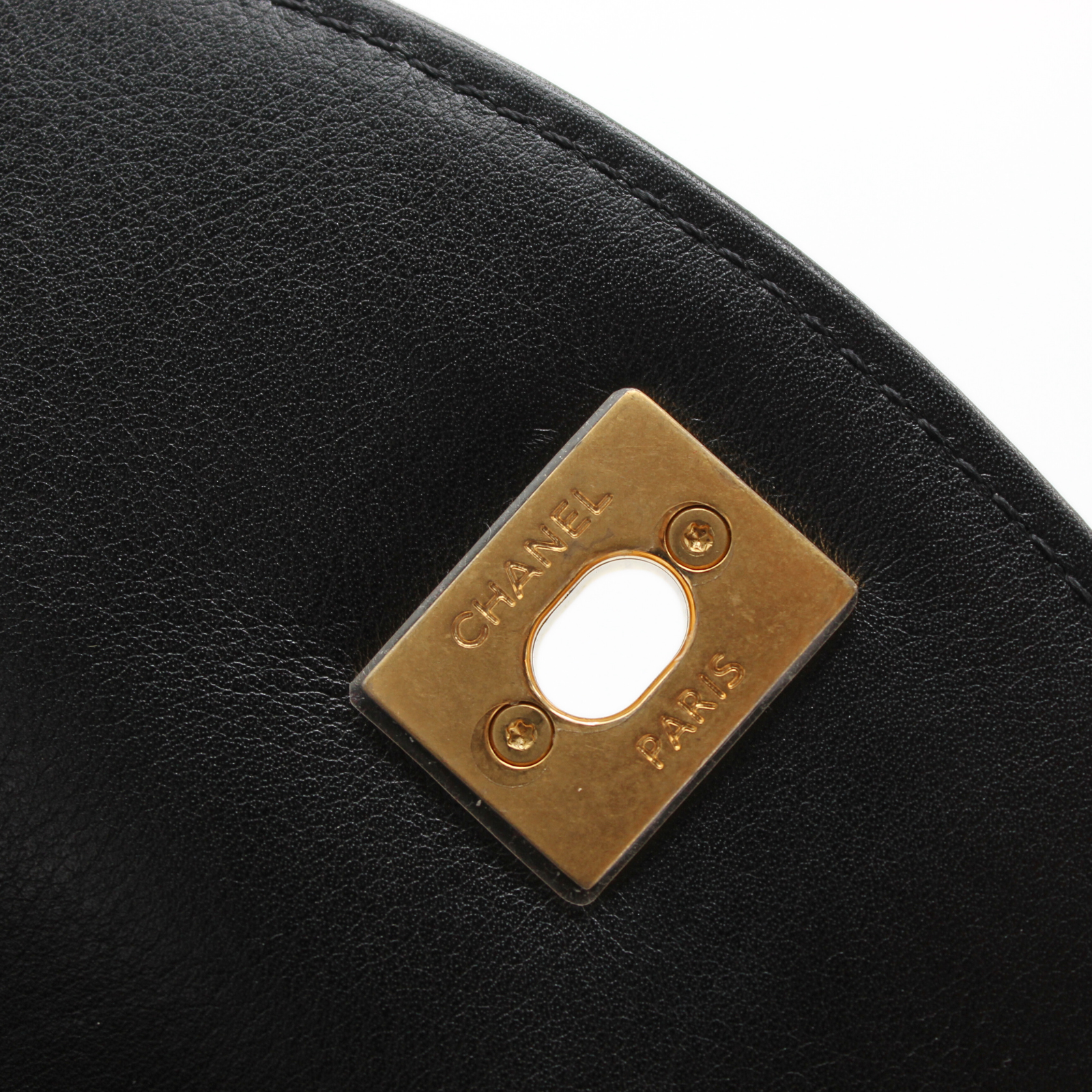 Calf Black Shoulder Bag