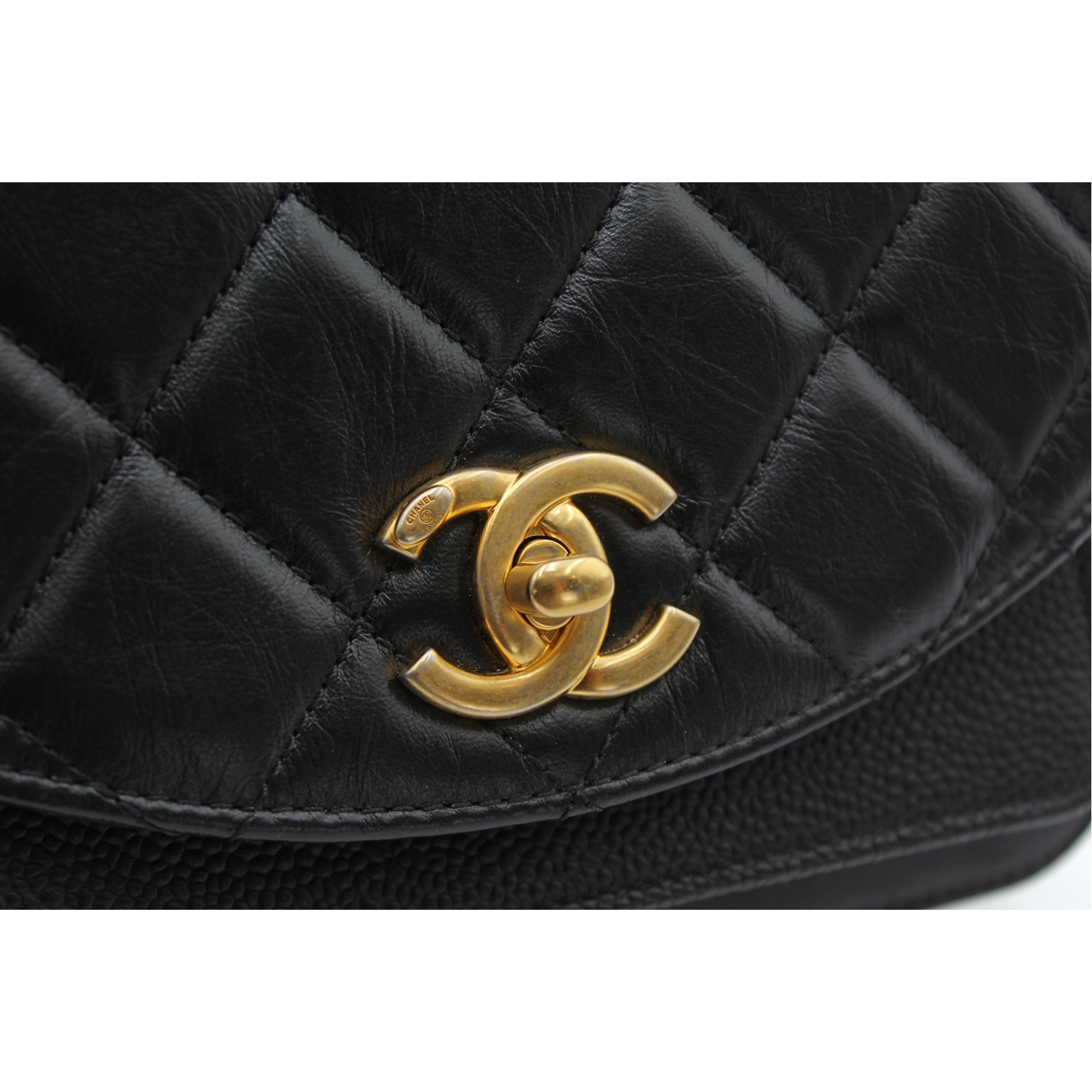 Calf Black Shoulder Bag