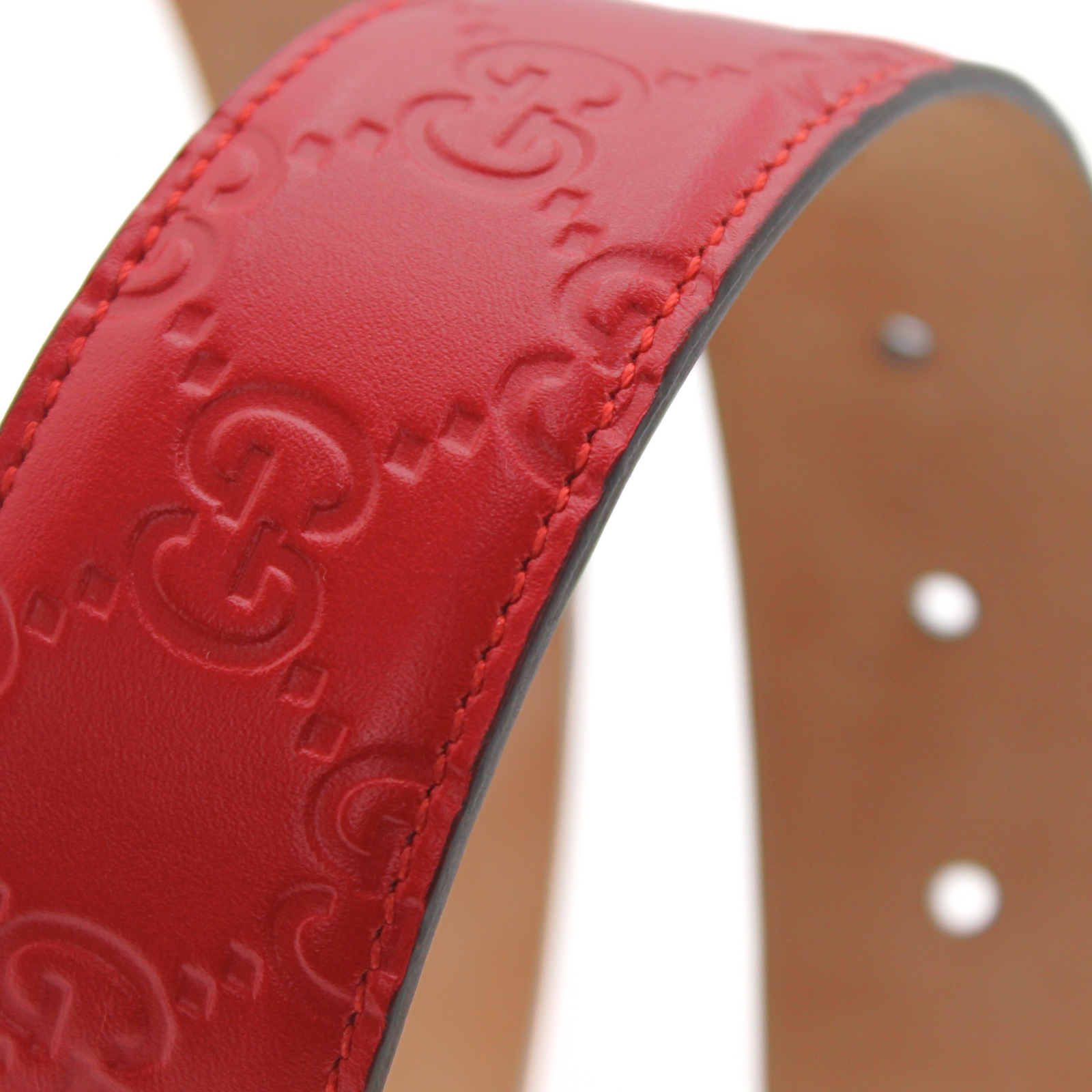 Red Interlocking G Calf Belt