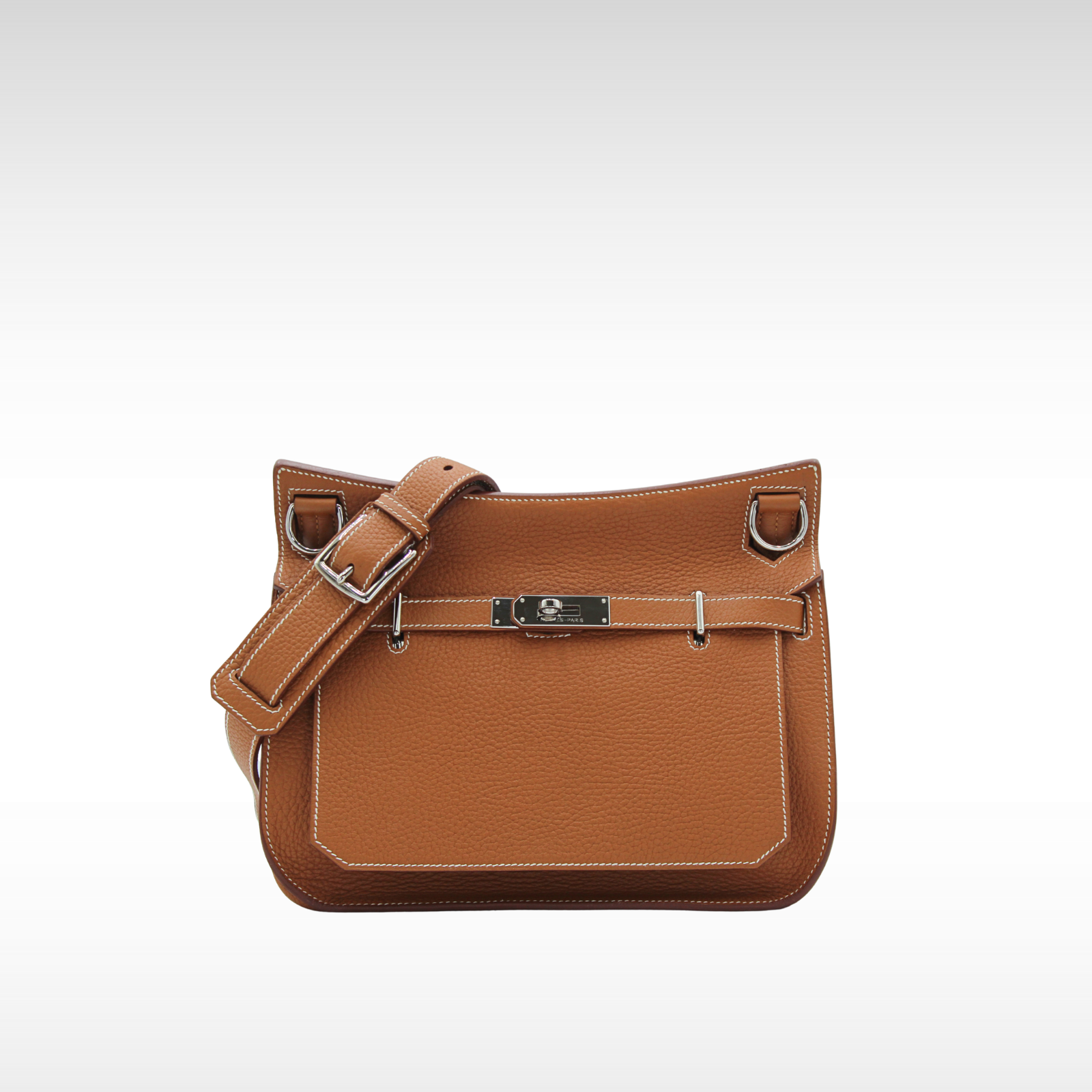 Jypsiere 28 Taurillon Clemence Gold Crossbody Bag