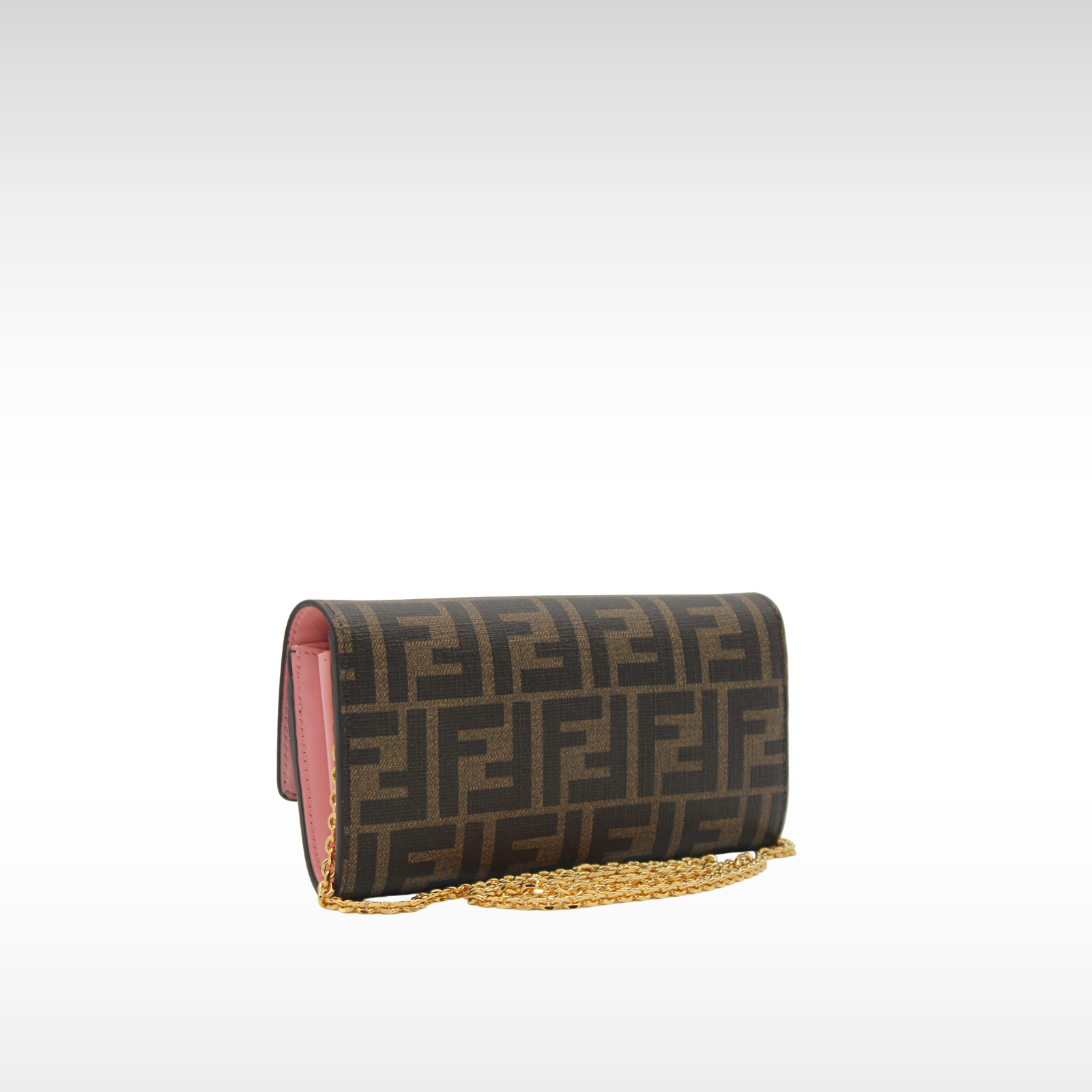 Continental Coated Canvas Khaki Wallet On Chain