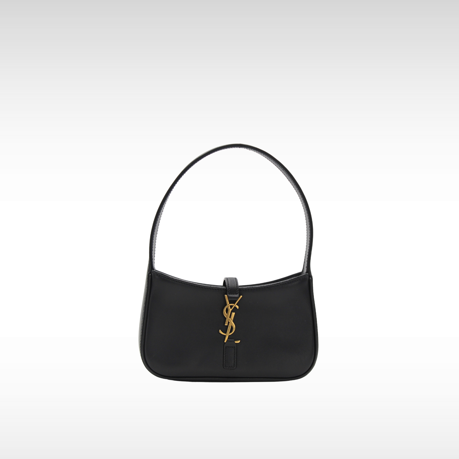 Le 5 A 7 Mini Calf Black Shoulder Bag