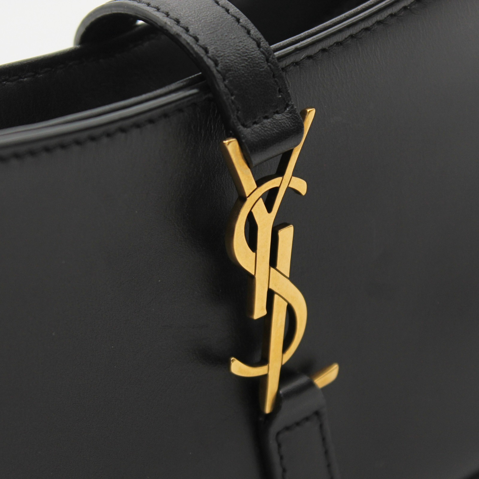 Le 5 A 7 Mini Calf Black Shoulder Bag