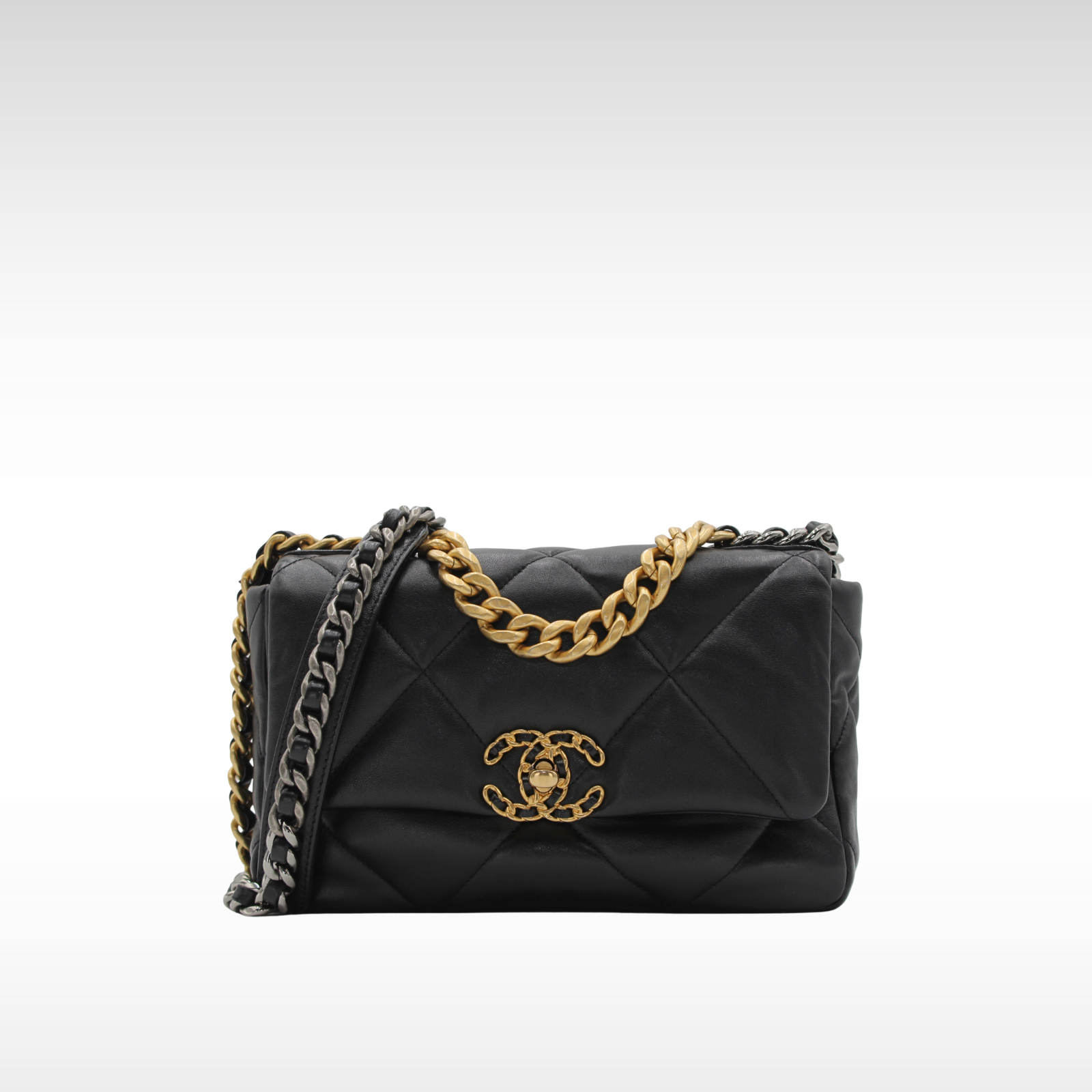 Chanel 19 Lamb Black Shoulder Bag