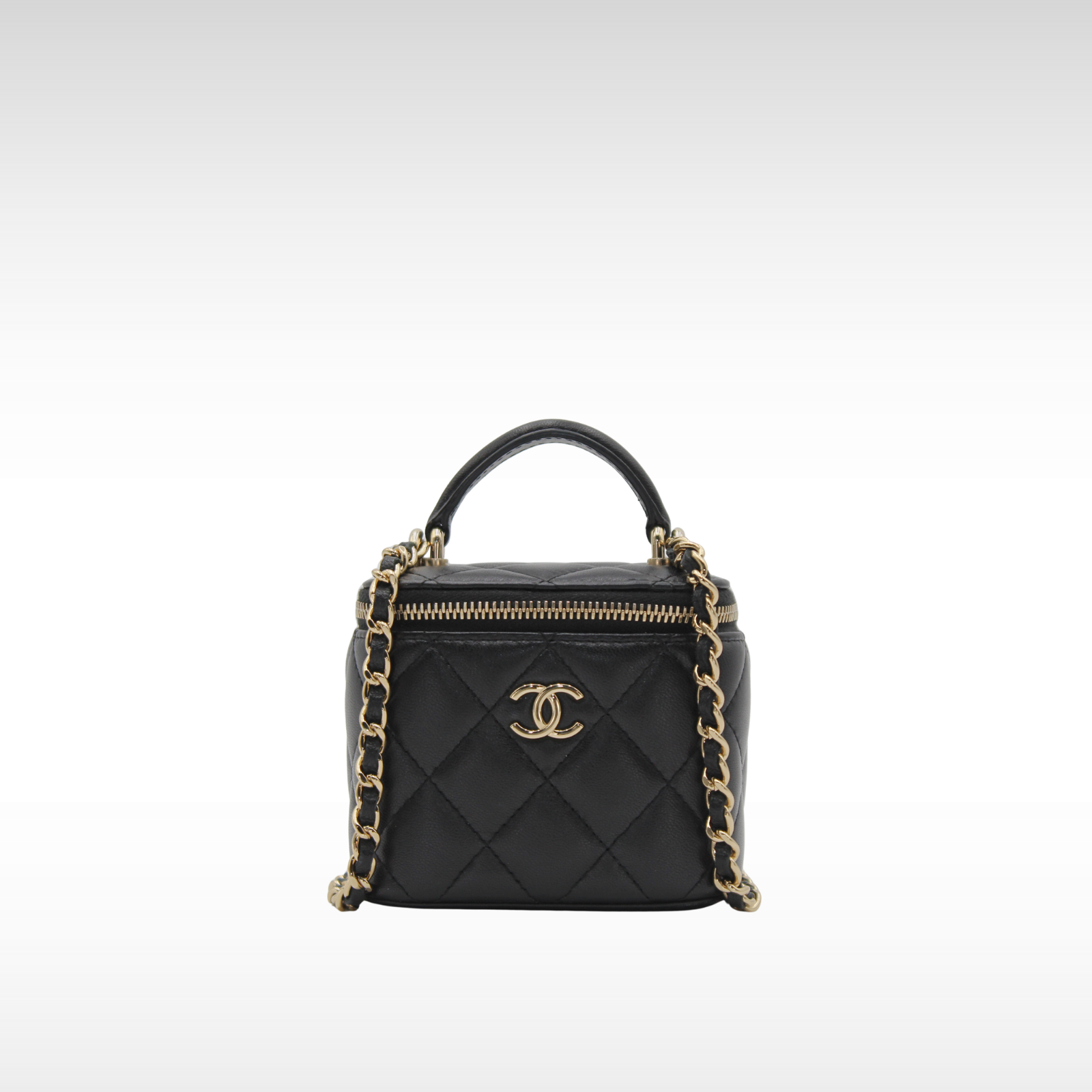 Lamb Black Vanity Bag