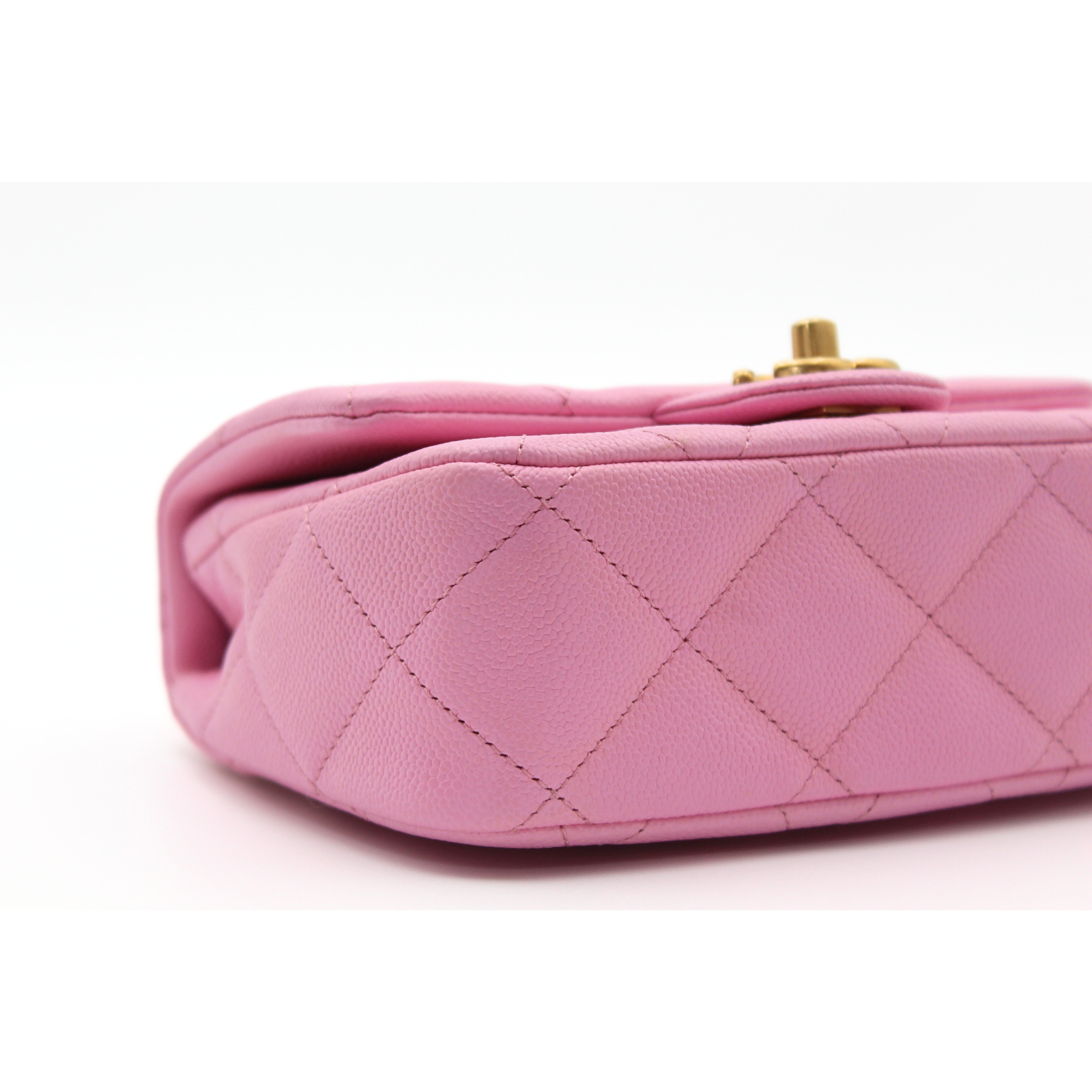 Flap Bag Mini Caviar Pink Crossbody Bag