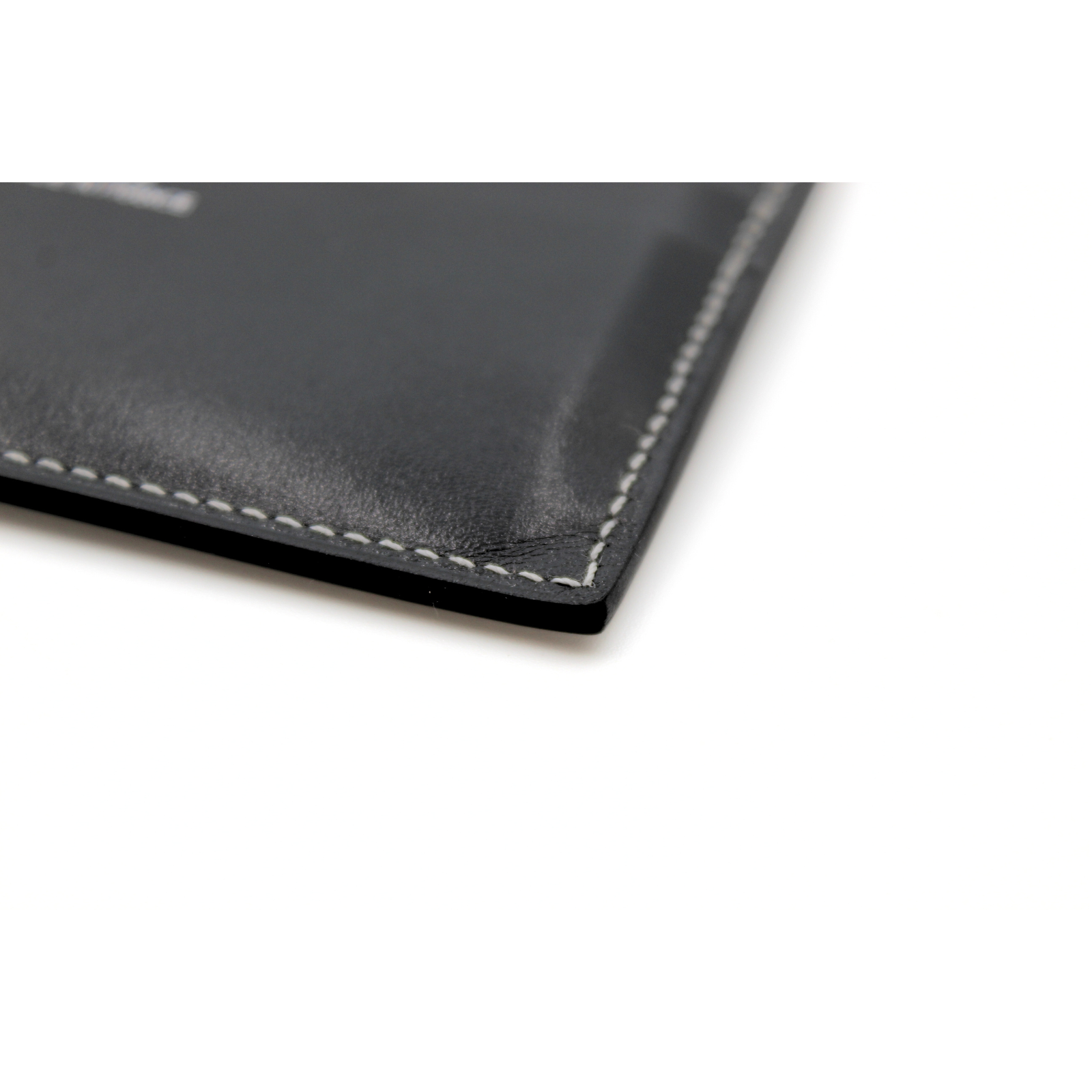 H Sellier Box Calf Black Card Case