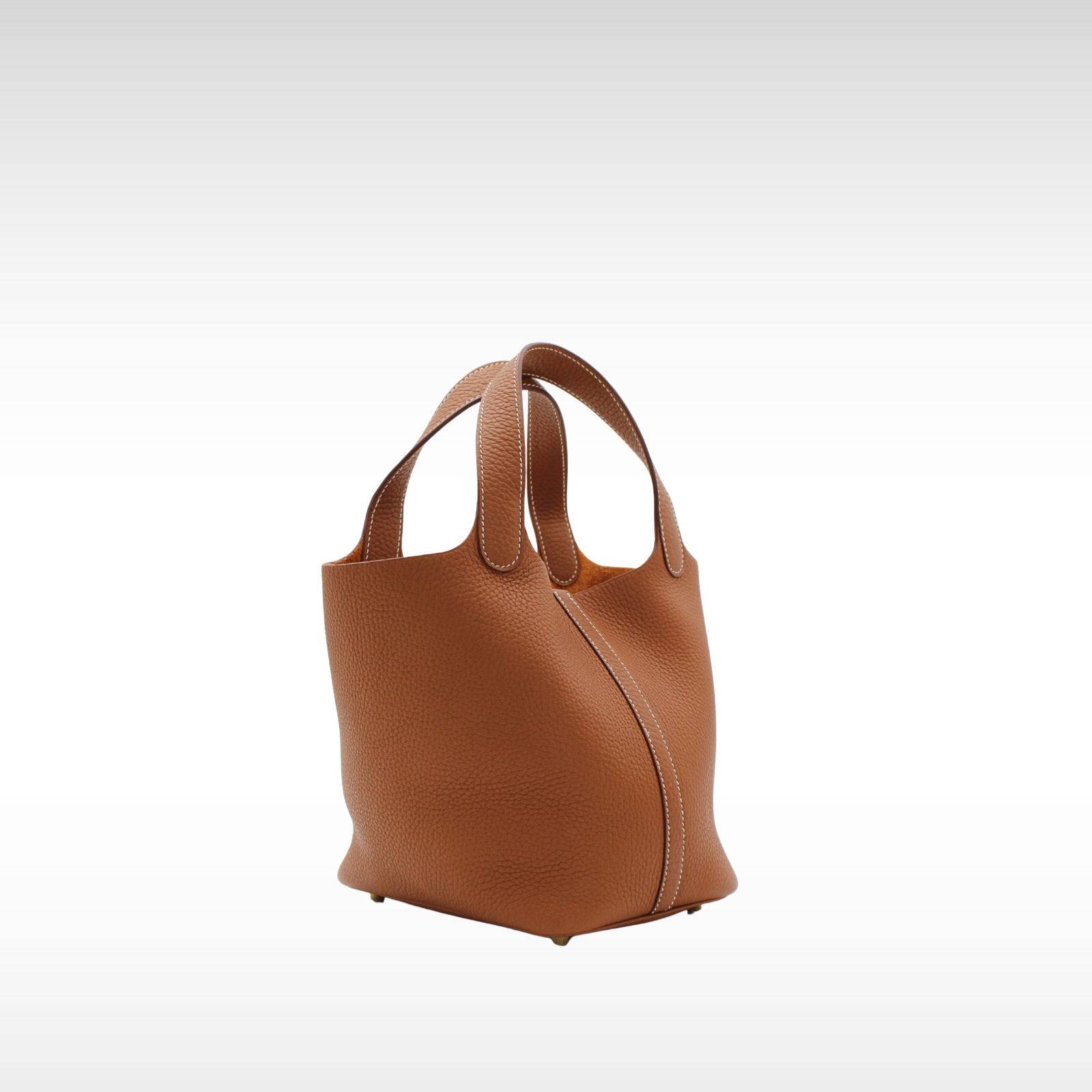 Picotin Lock 18 Taurillon Clemence Gold Handbag