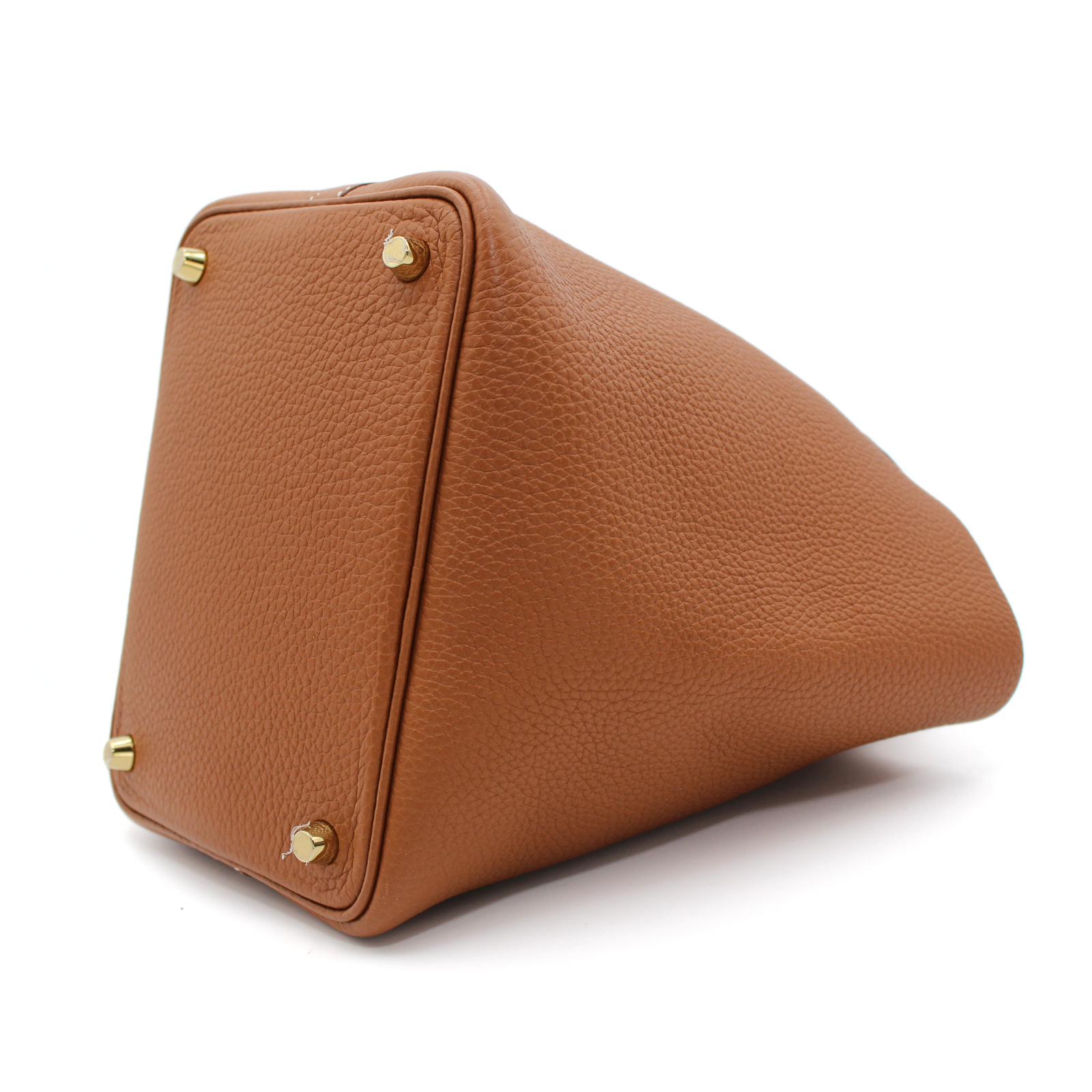 Picotin Lock 18 Taurillon Clemence Gold Handbag