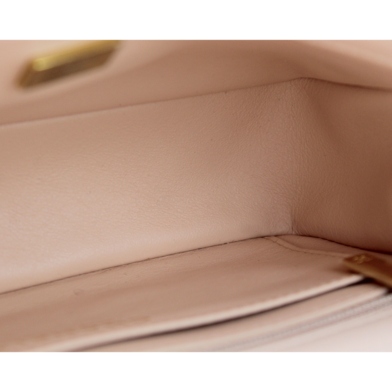 Pearl Crush Mini Lamb Beige Crossbody Bag