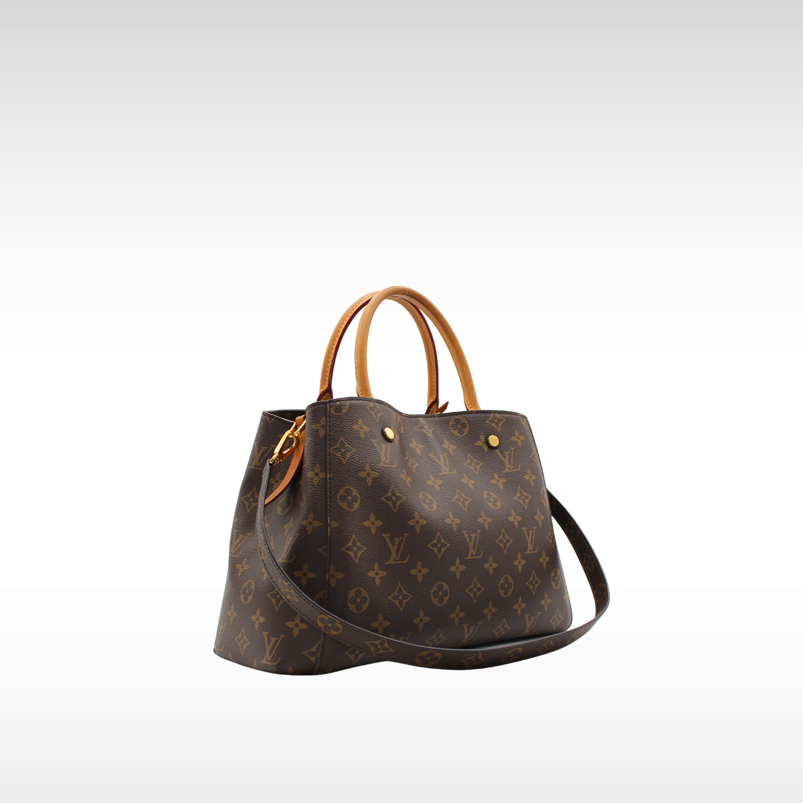 Montaigne MM Monogram Coated Canvas Marron Handbag