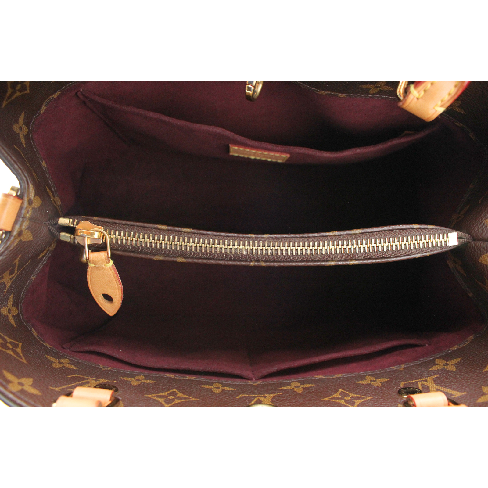 Montaigne MM Monogram Coated Canvas Marron Handbag