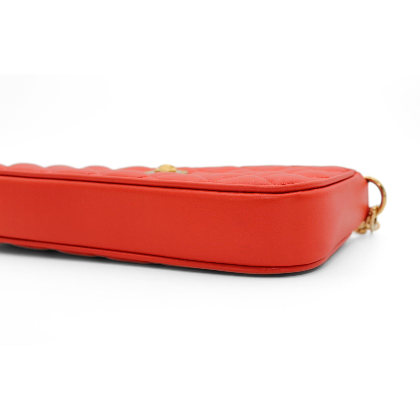 Medusa Lamb Orange Shoulder Bag