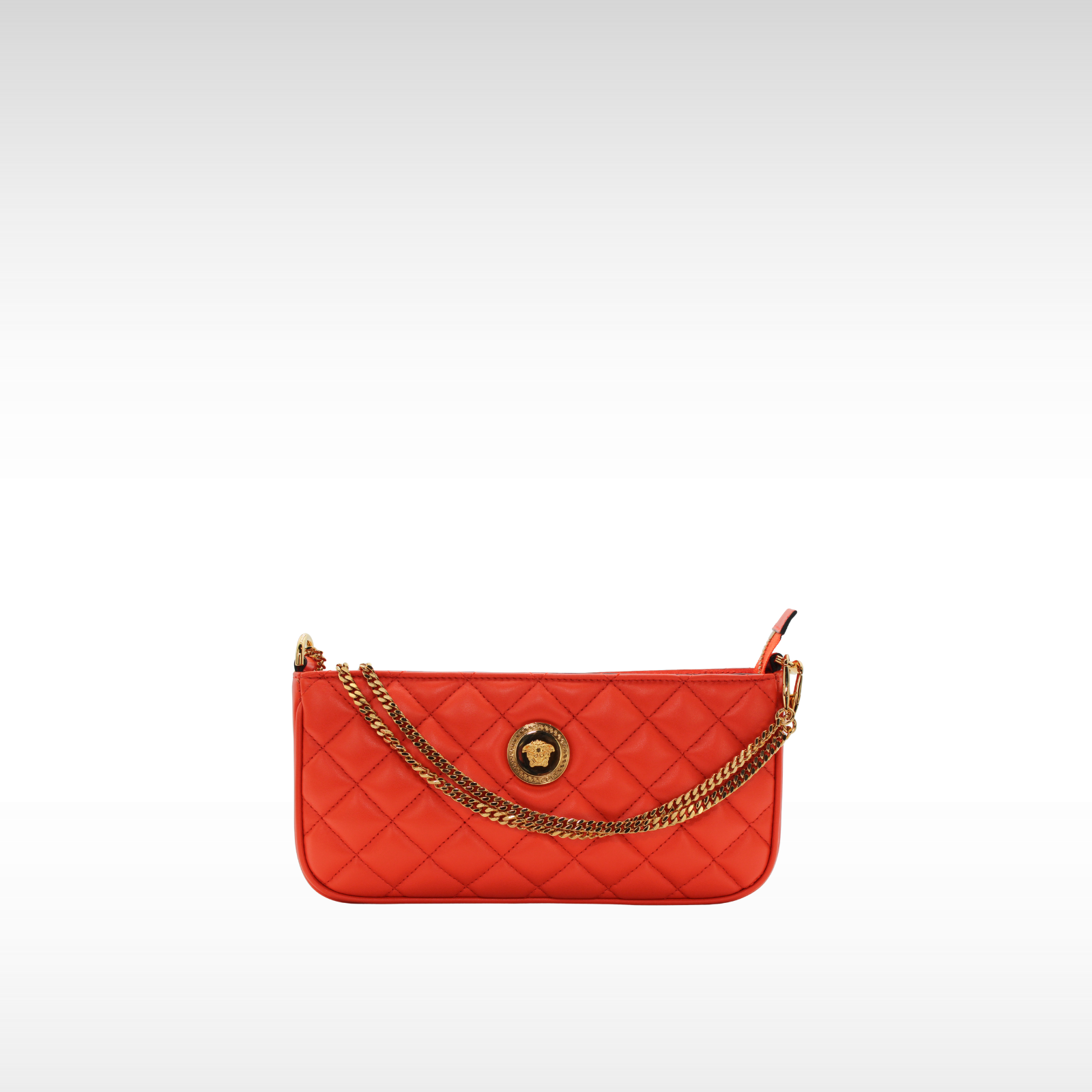 Medusa Lamb Orange Shoulder Bag