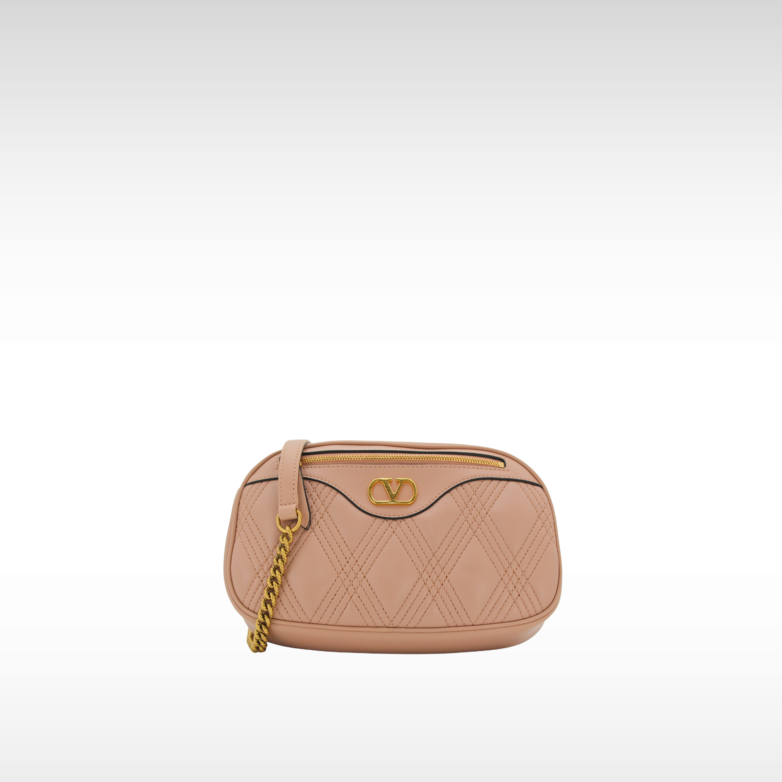 Quiltie 67 Medium Calf Pink Crossbody Bag