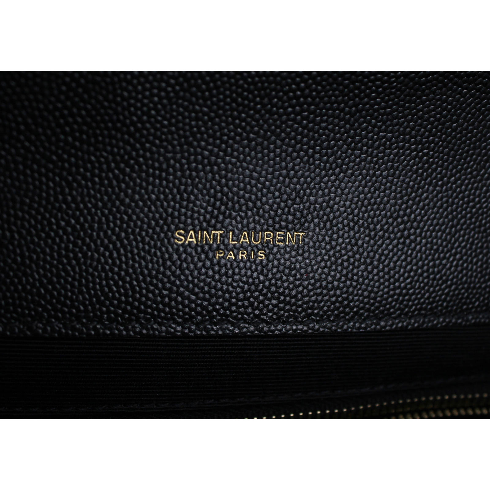 Envelope Large Calf Black Shoulder Bag