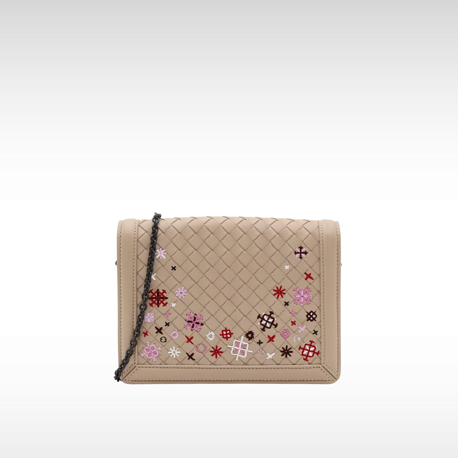 Montebello Mini Intrecciato Lamb Beige Shoulder Bag