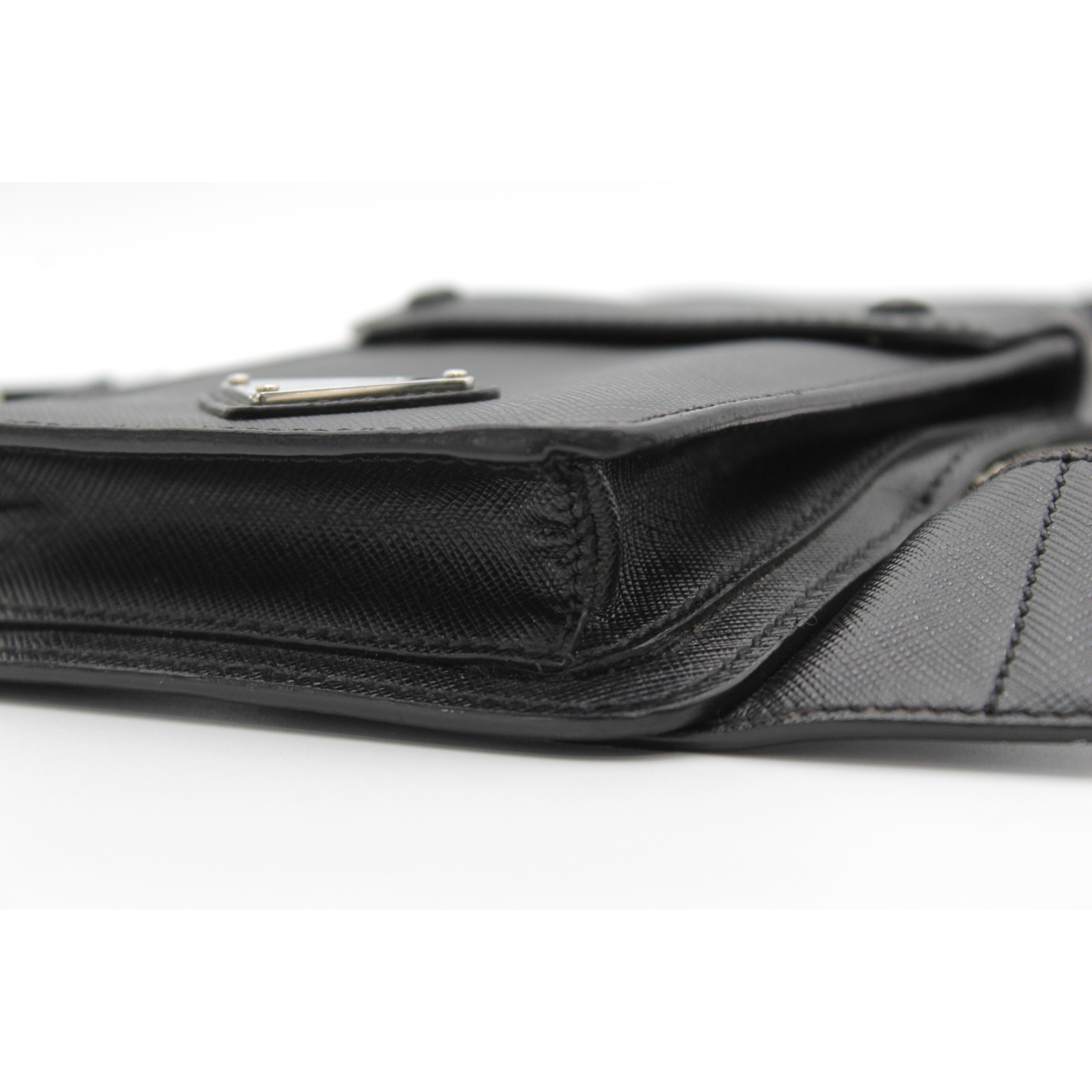 Calf Black Crossbody Bag