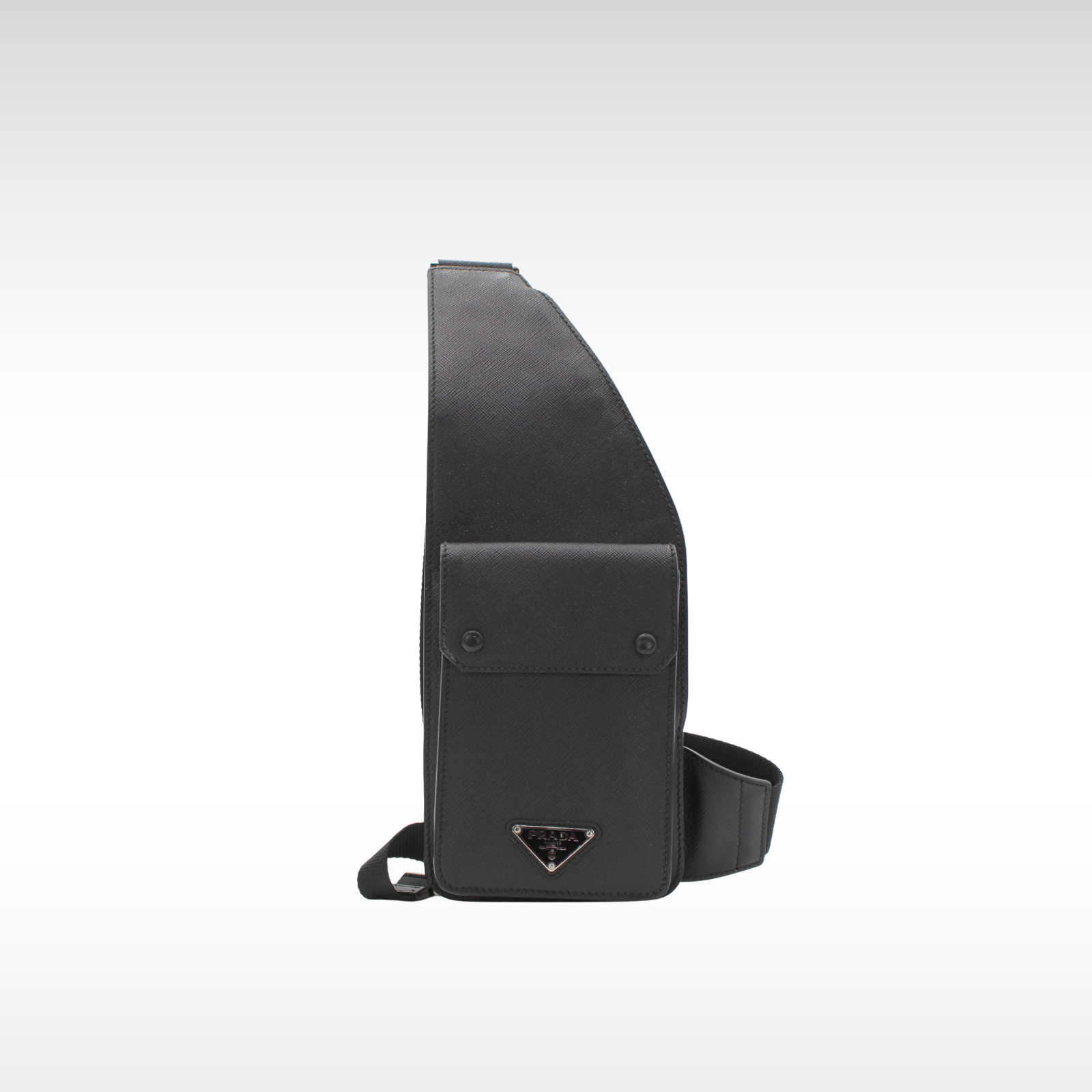 Calf Black Crossbody Bag