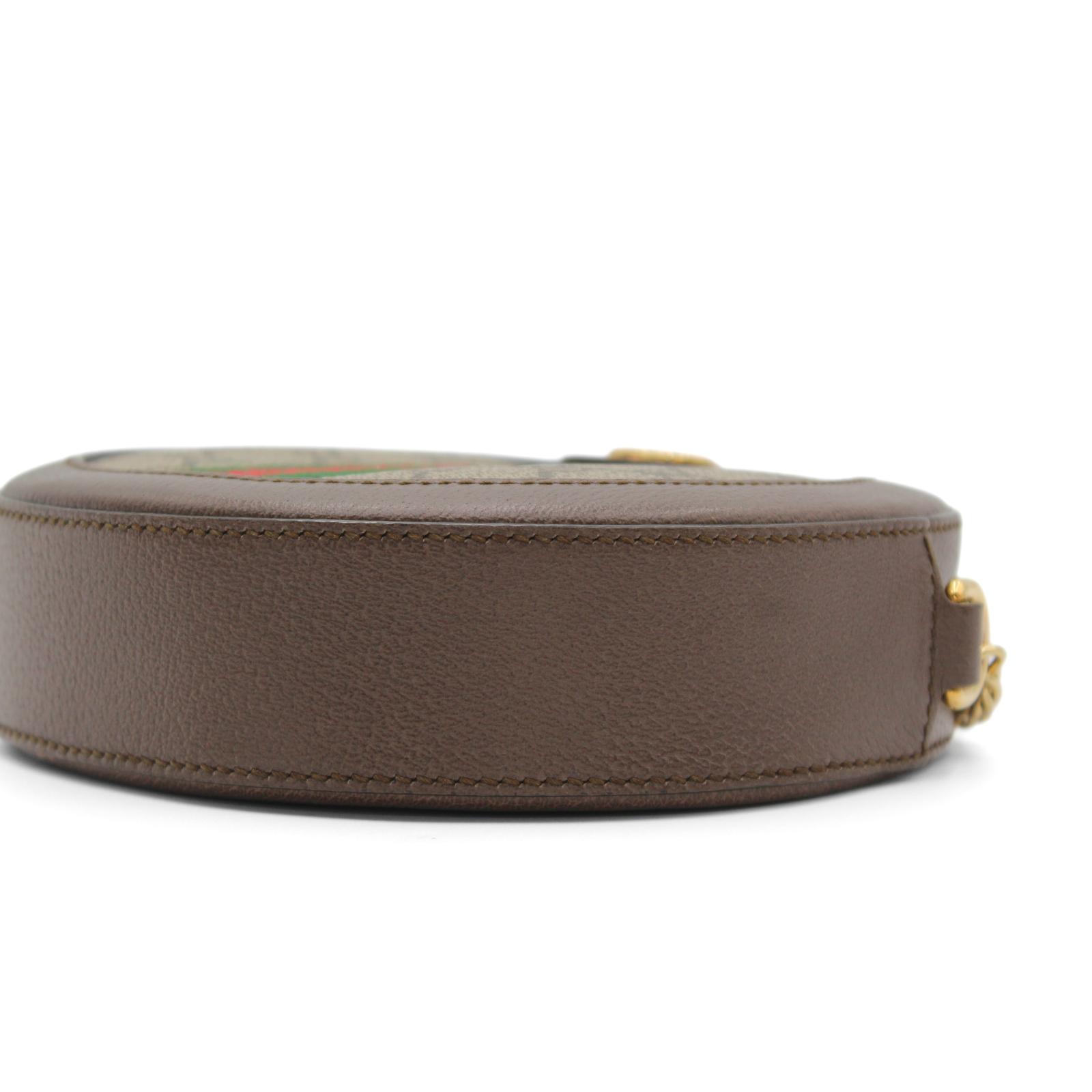 Mini Ophidia Coated Canvas Brown Crossbody Bag