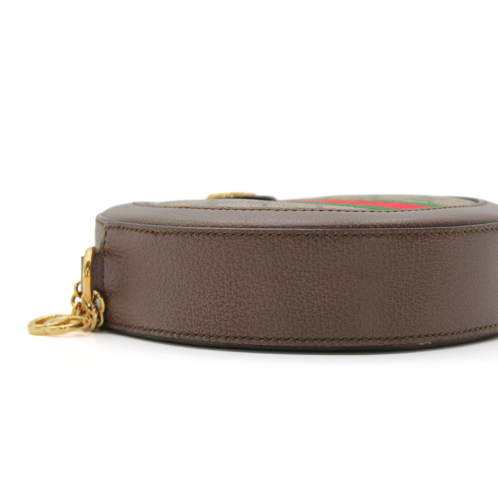 Mini Ophidia Coated Canvas Brown Crossbody Bag