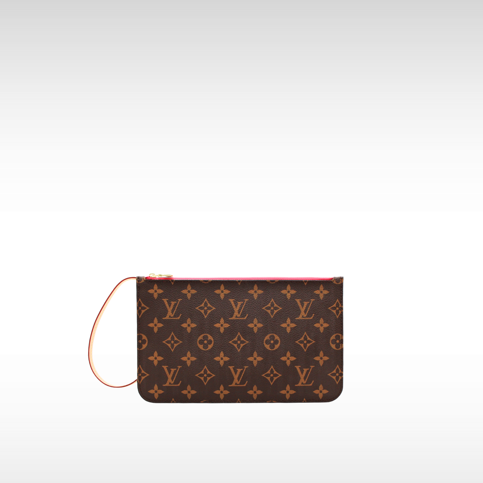 Coated Canvas Marron Pouch