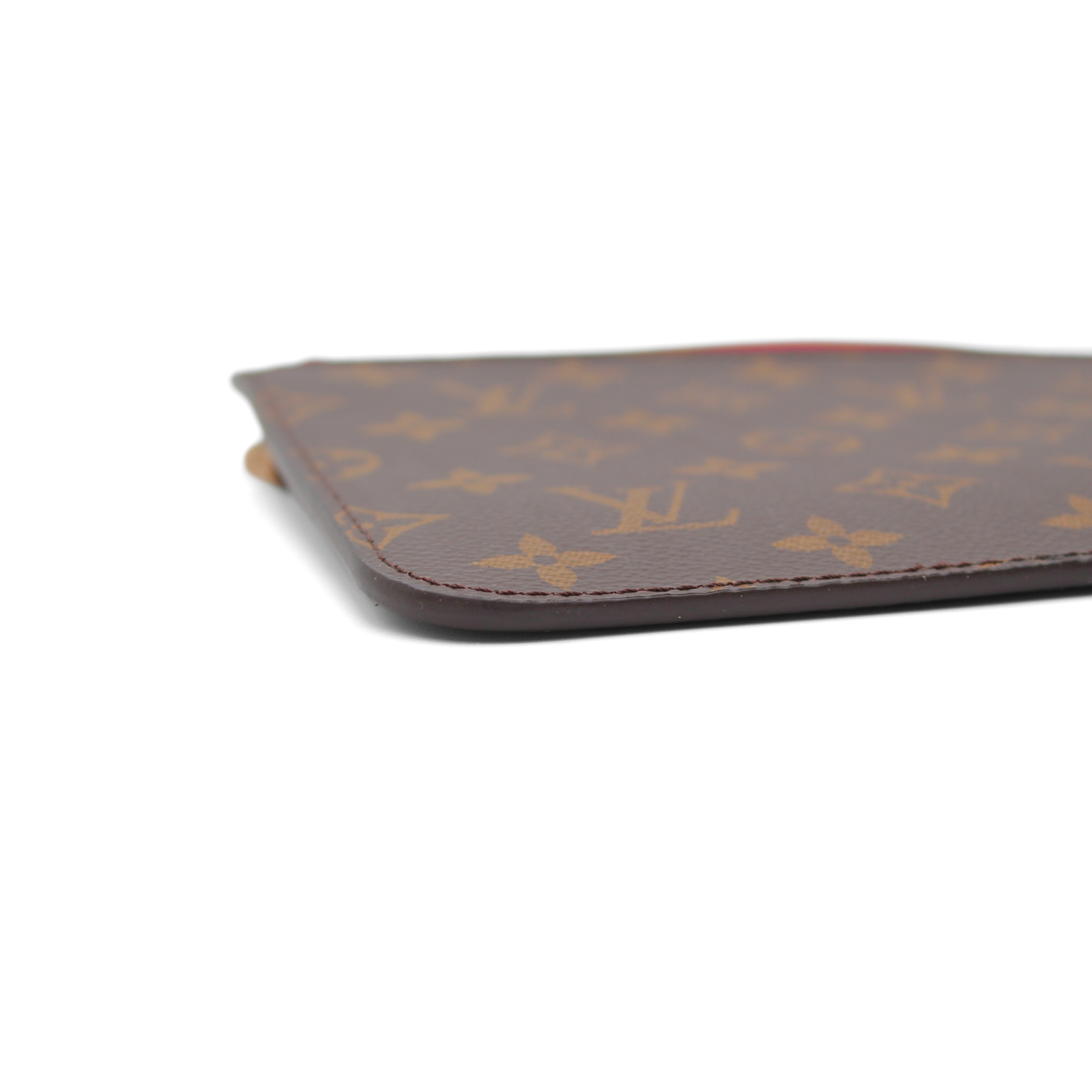 Coated Canvas Marron Pouch