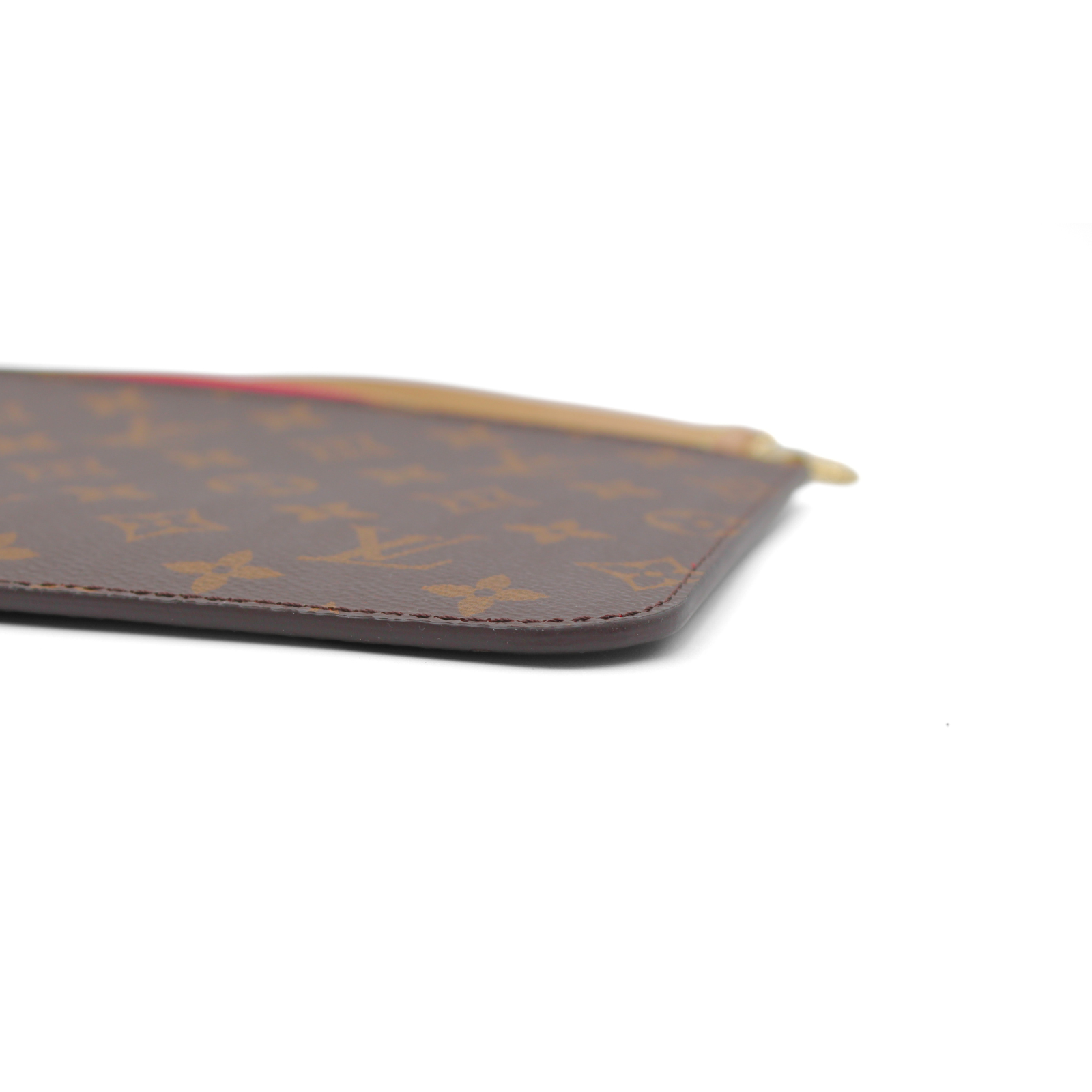 Coated Canvas Marron Pouch