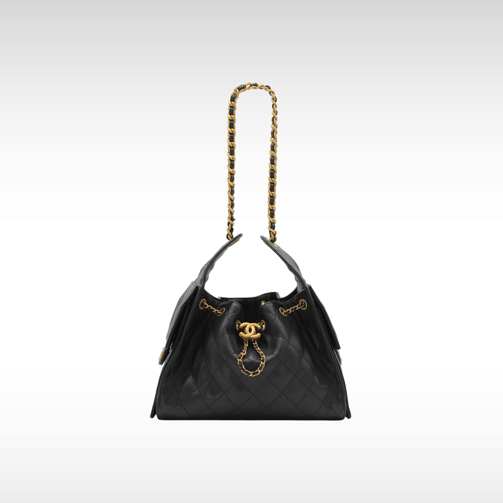 Chanel 25 Small Caviar Black Shoulder Bag