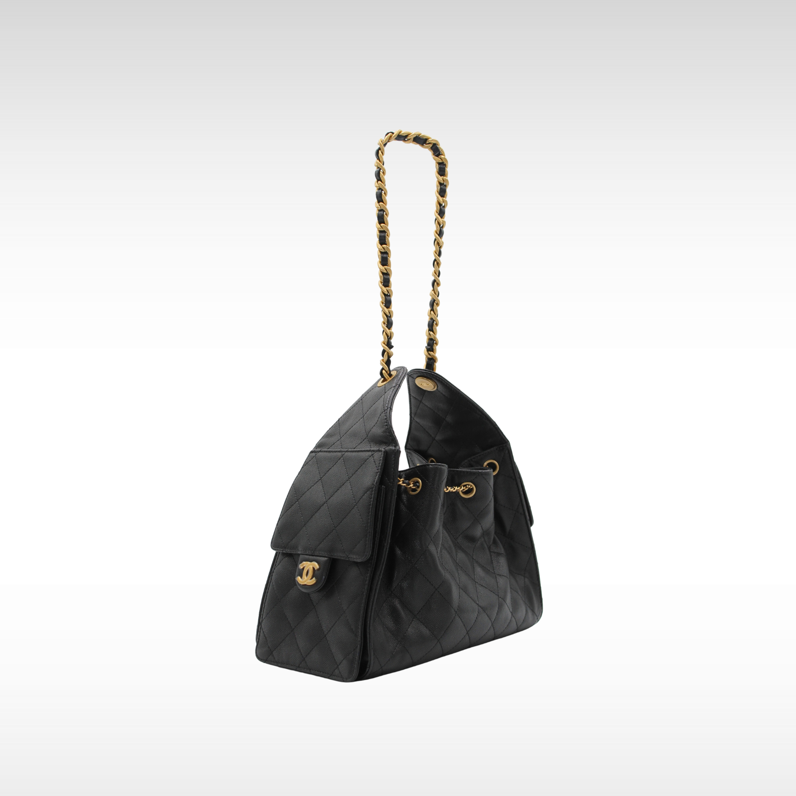 Chanel 25 Small Caviar Black Shoulder Bag