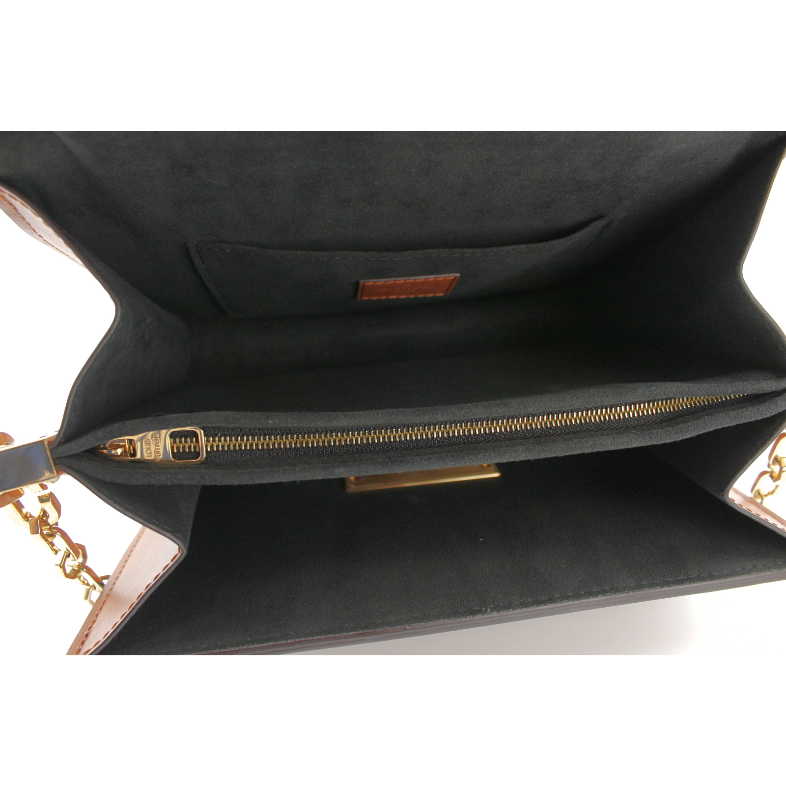Dauphine MM Monogram Reverse Coated Canvas Marron Shoulder Bag