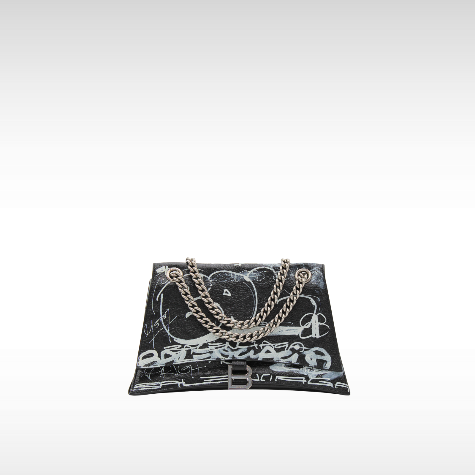 Crush Medium Graffiti Lamb Shoulder Bag